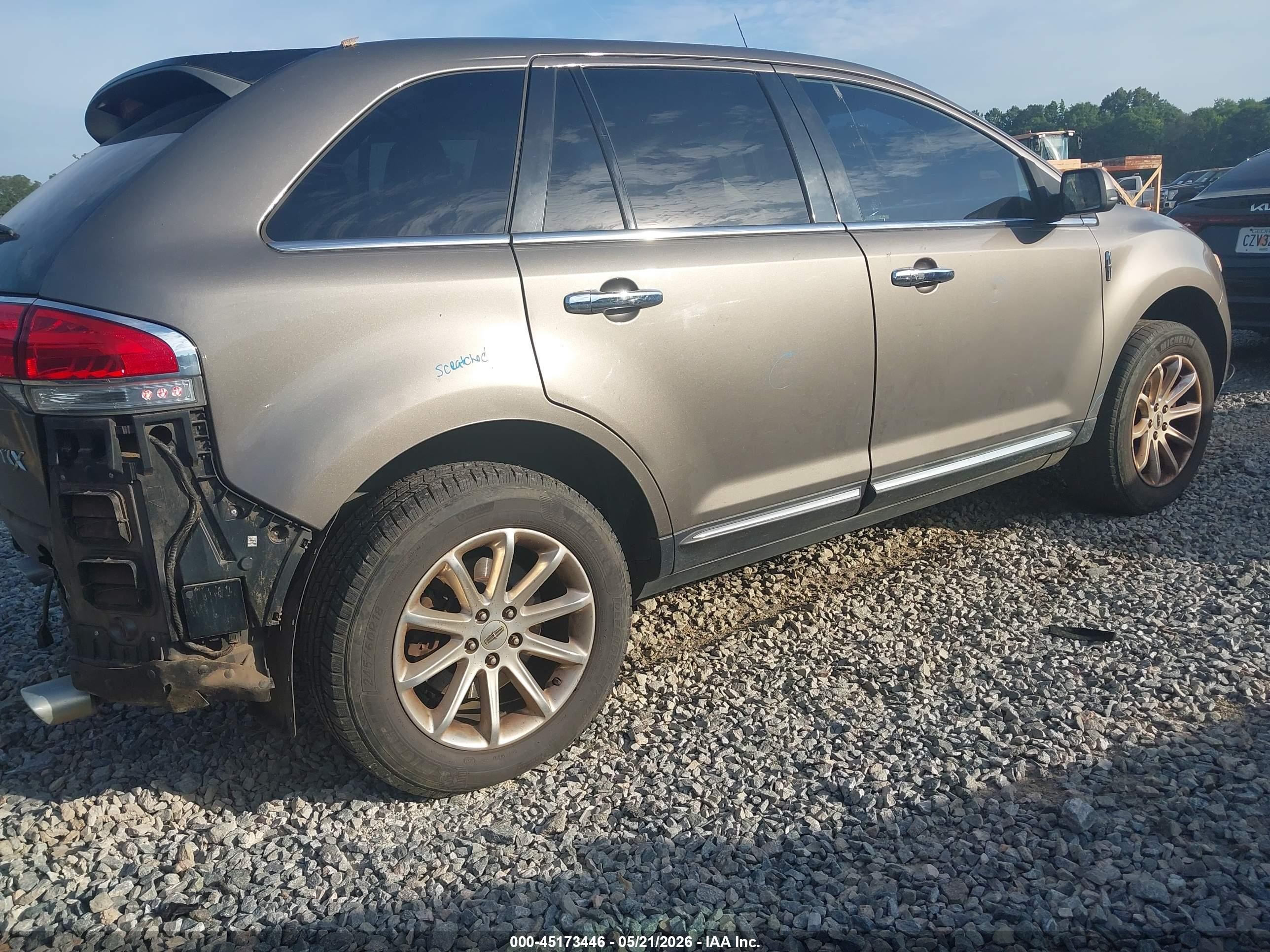 2012 Lincoln Mkx Beige vin: 2LMDJ6JK8CBL05122