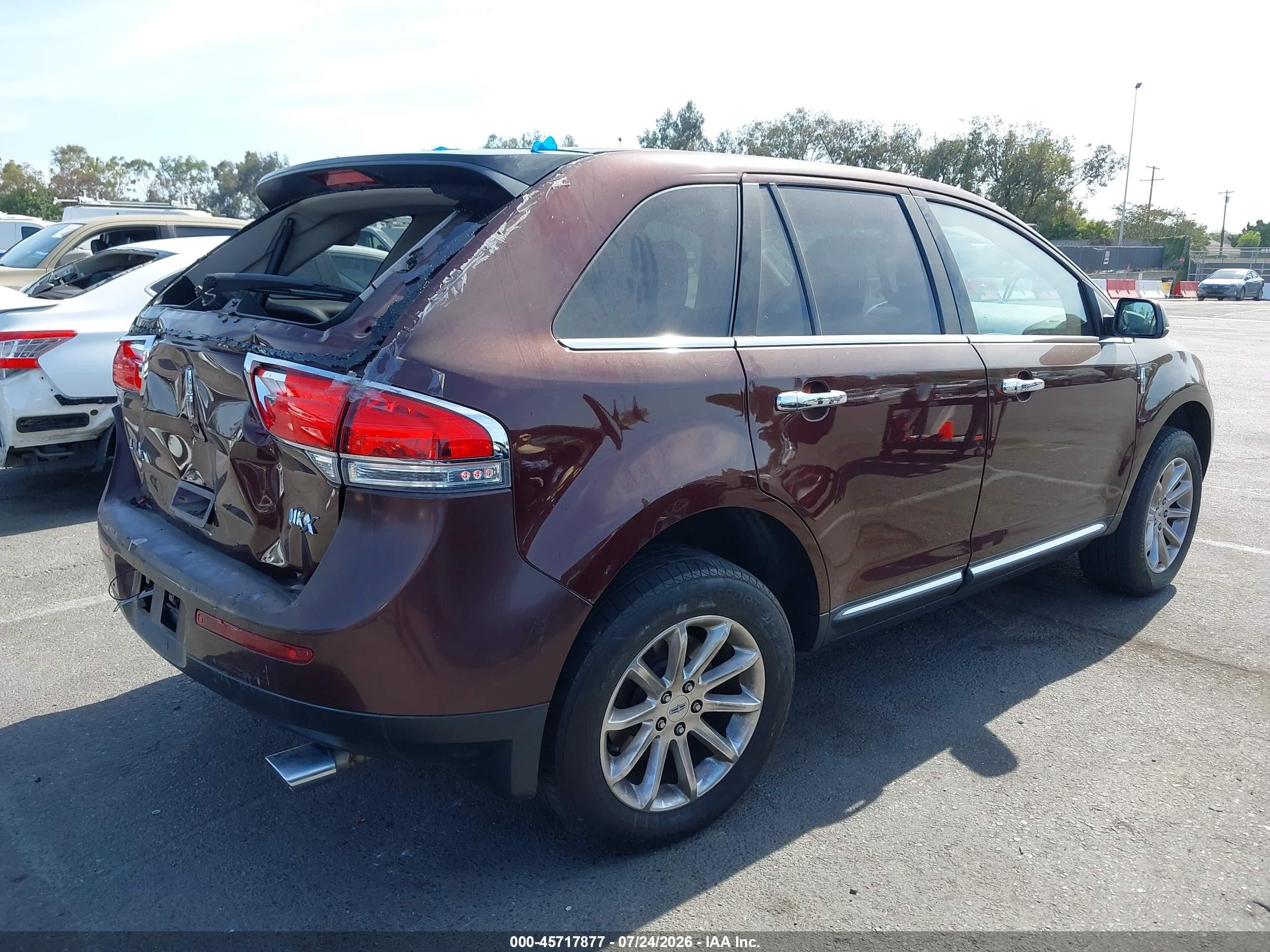 2012 Lincoln Mkx   Dark Brown vin: 2LMDJ6JK8CBL07467