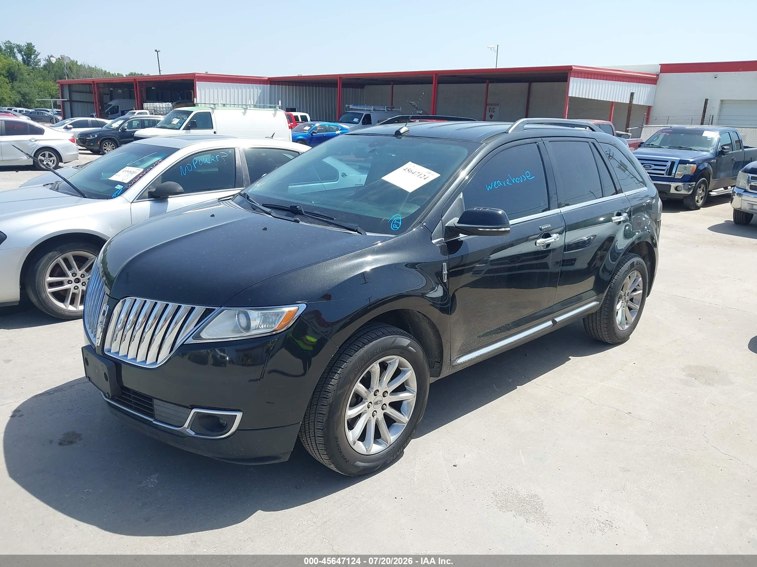 2013 Lincoln Mkx   Black vin: 2LMDJ6JK8DBL45475