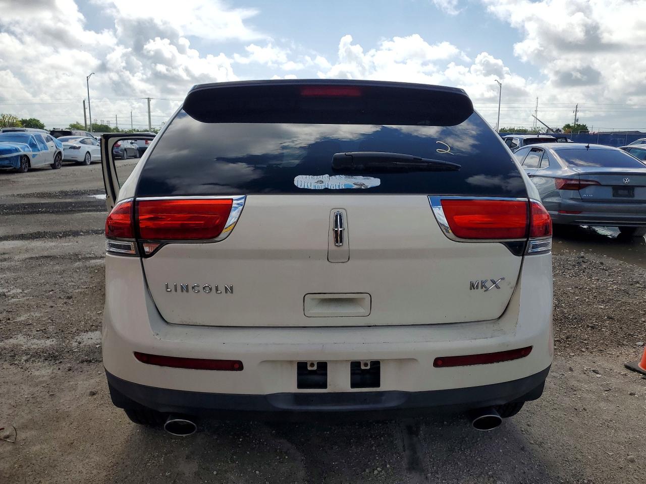 2012 Lincoln Mkx White vin: 2LMDJ6JK9CBL06666