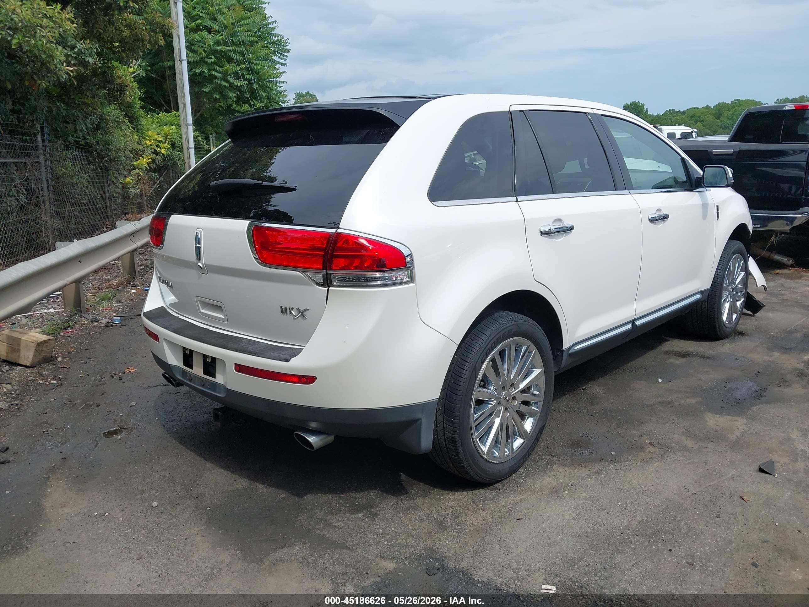 2012 Lincoln Mkx   White vin: 2LMDJ6JK9CBL19790
