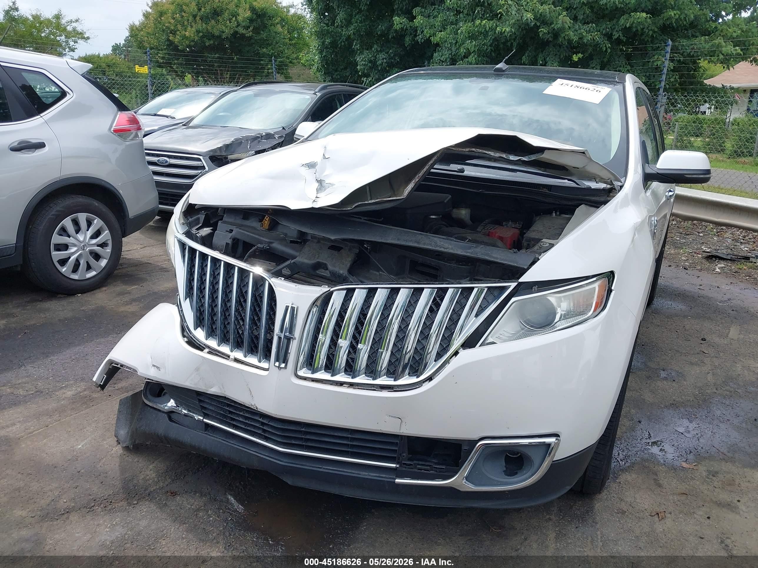 2012 Lincoln Mkx   White vin: 2LMDJ6JK9CBL19790