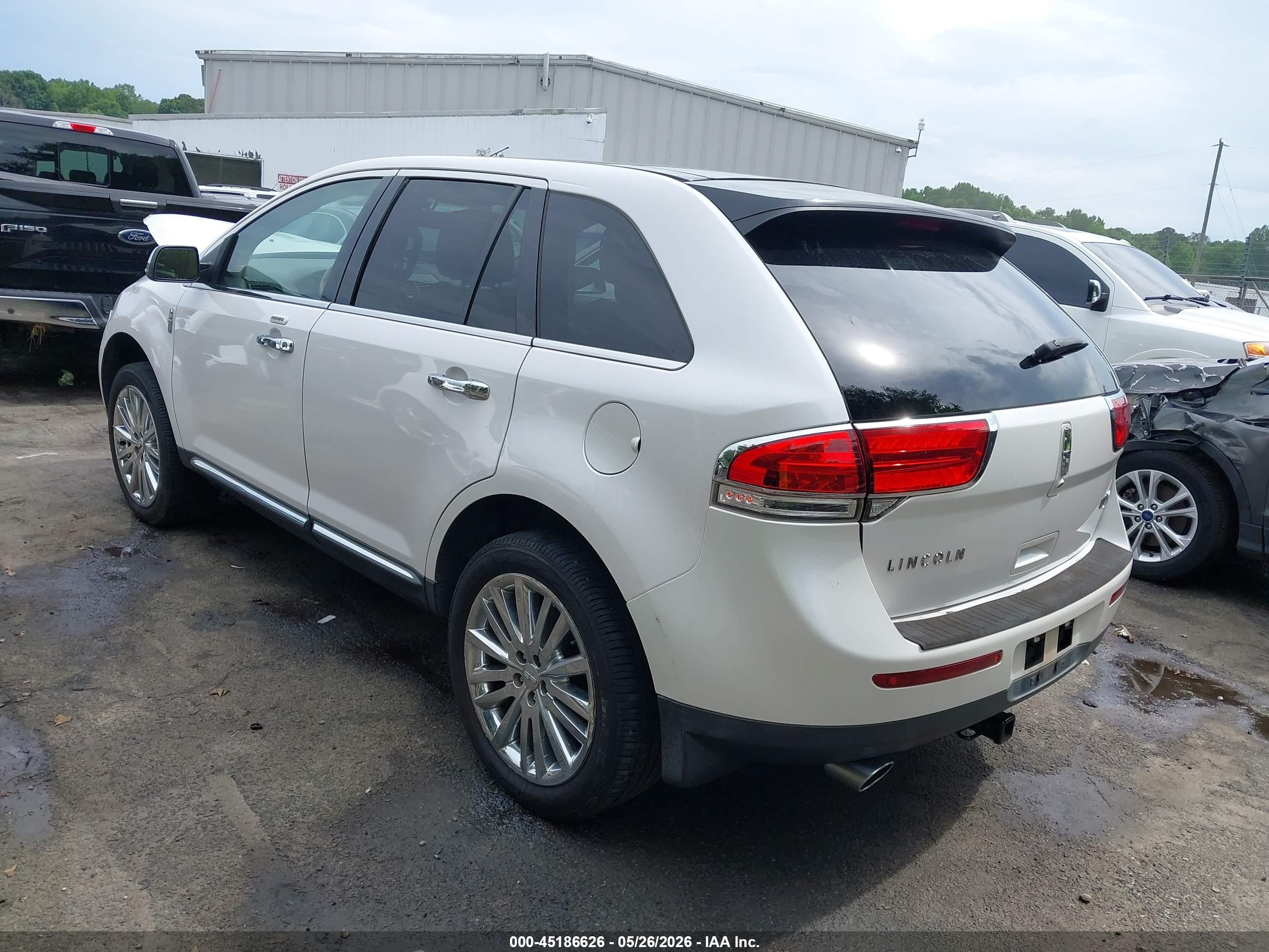 2012 Lincoln Mkx   White vin: 2LMDJ6JK9CBL19790