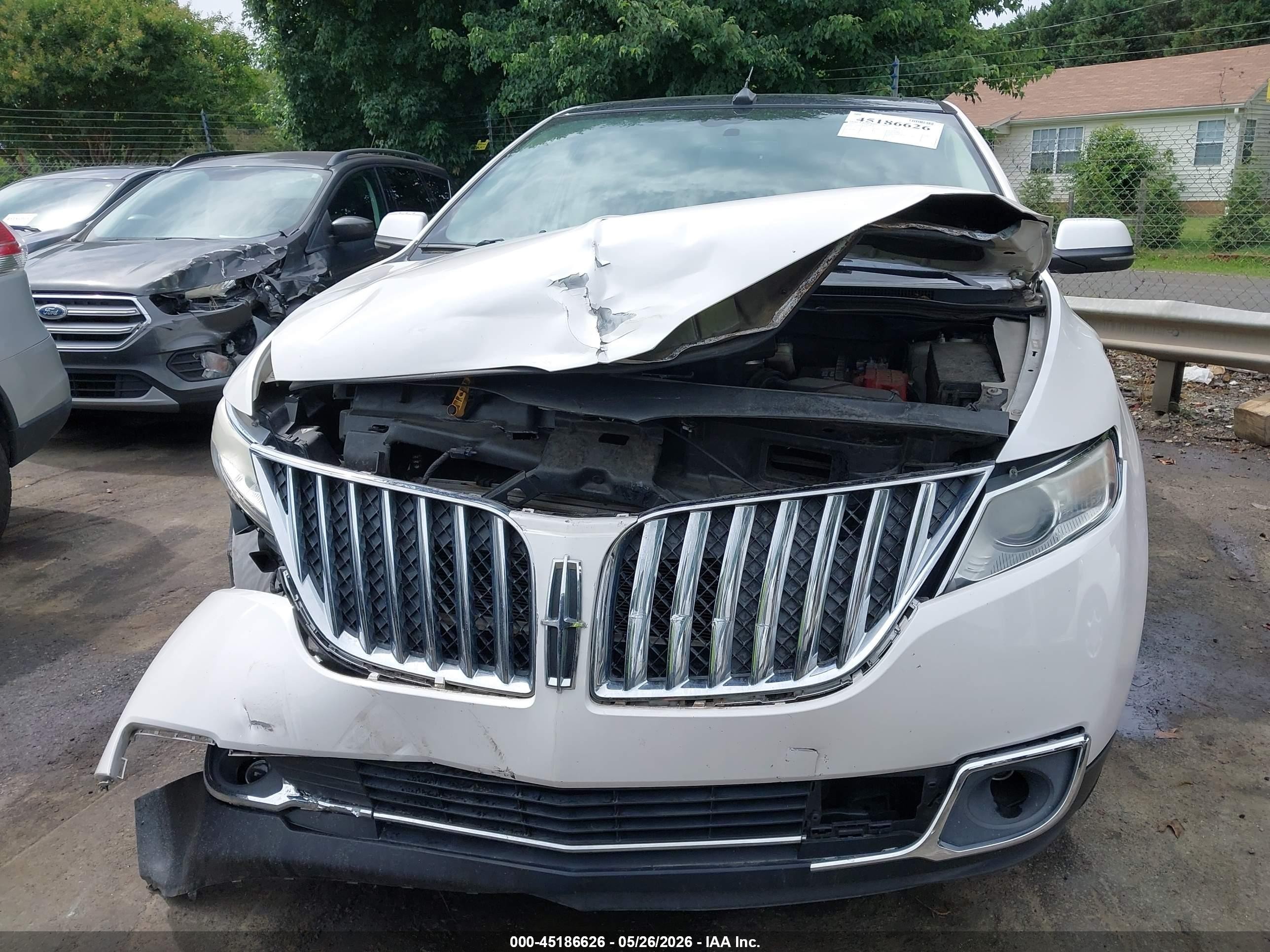 2012 Lincoln Mkx   White vin: 2LMDJ6JK9CBL19790