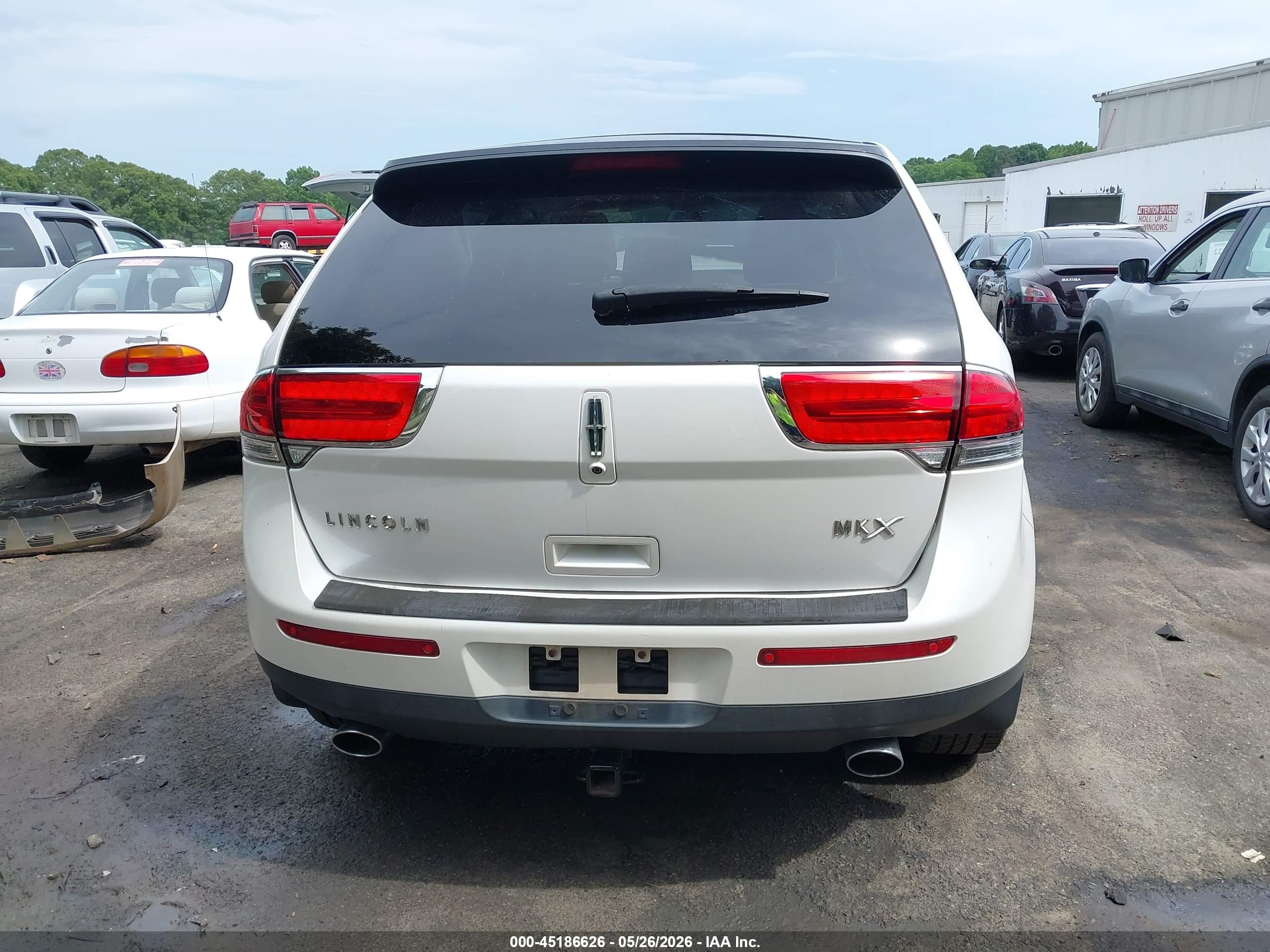 2012 Lincoln Mkx   White vin: 2LMDJ6JK9CBL19790