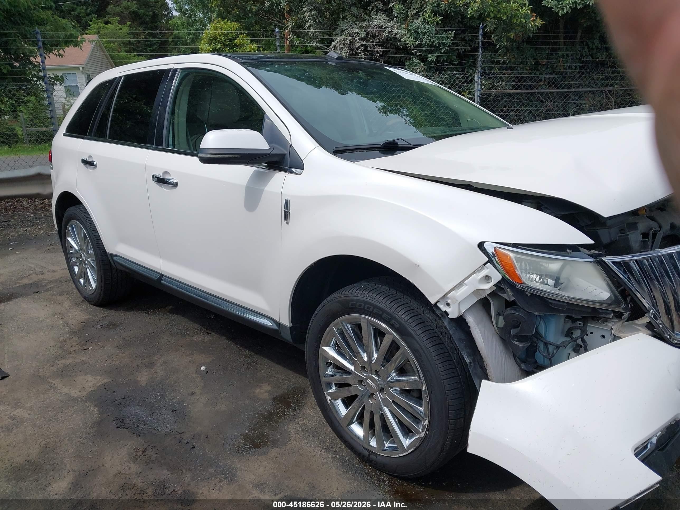 2012 Lincoln Mkx   White vin: 2LMDJ6JK9CBL19790
