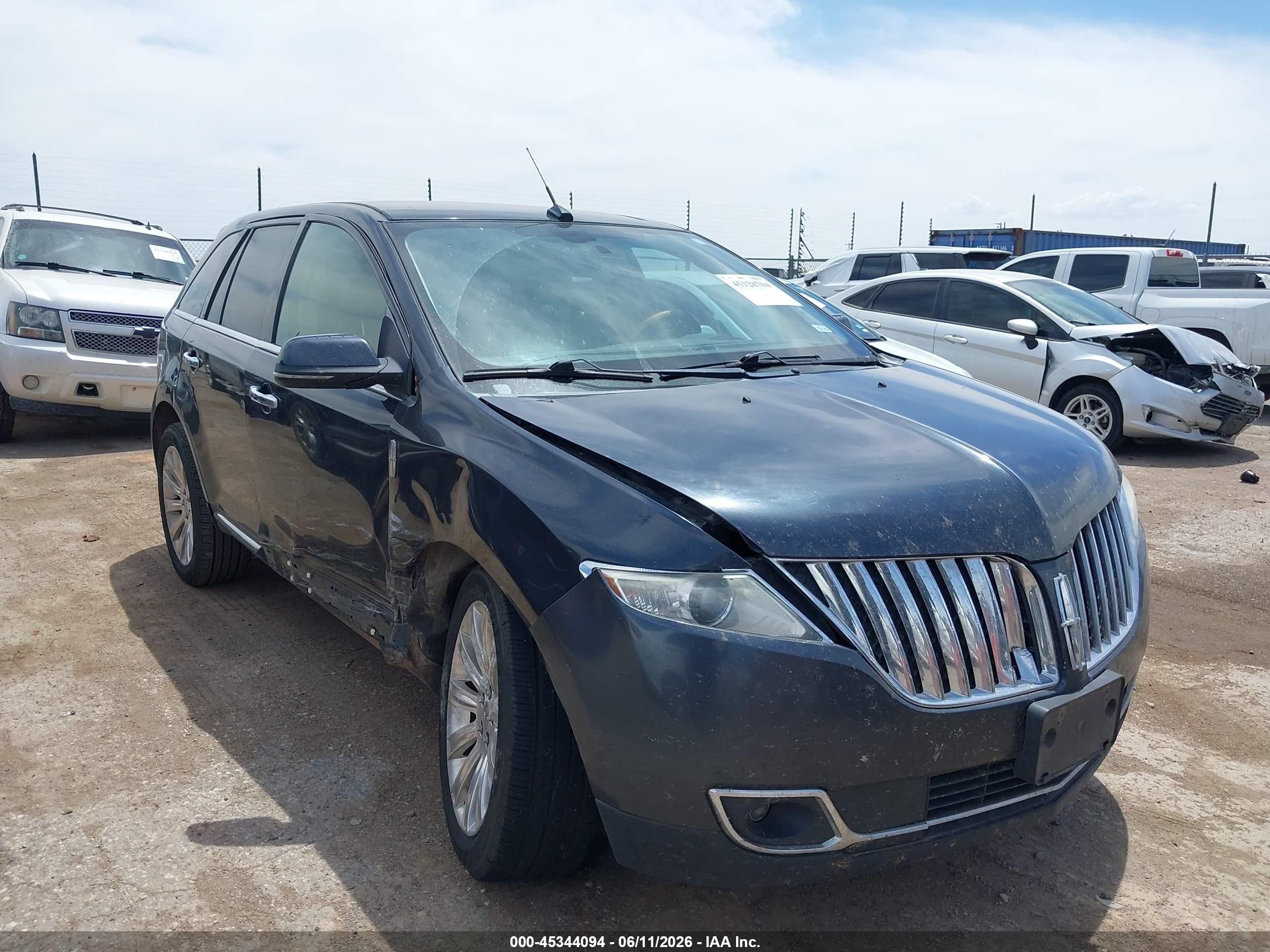 2013 Lincoln Mkx   Gray vin: 2LMDJ6JK9DBL13117