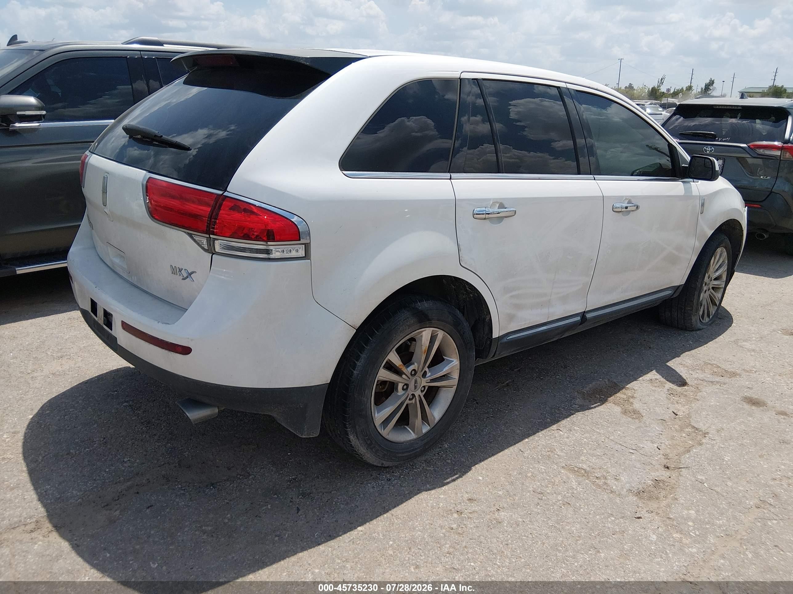 2011 Lincoln Mkx   White vin: 2LMDJ6JKXBBJ30791