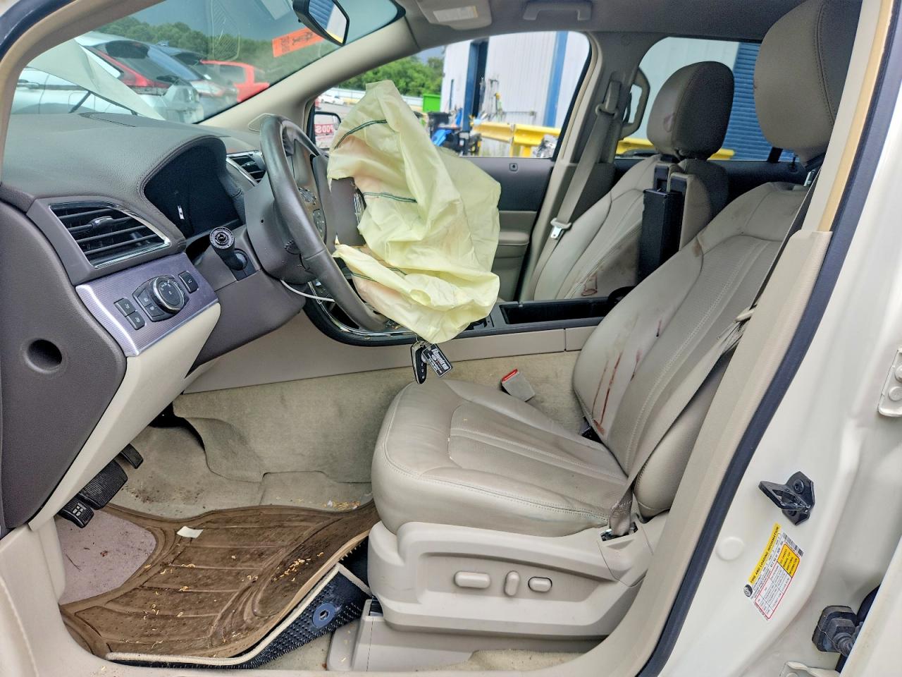 2012 Lincoln Mkx White vin: 2LMDJ6JKXCBL11617