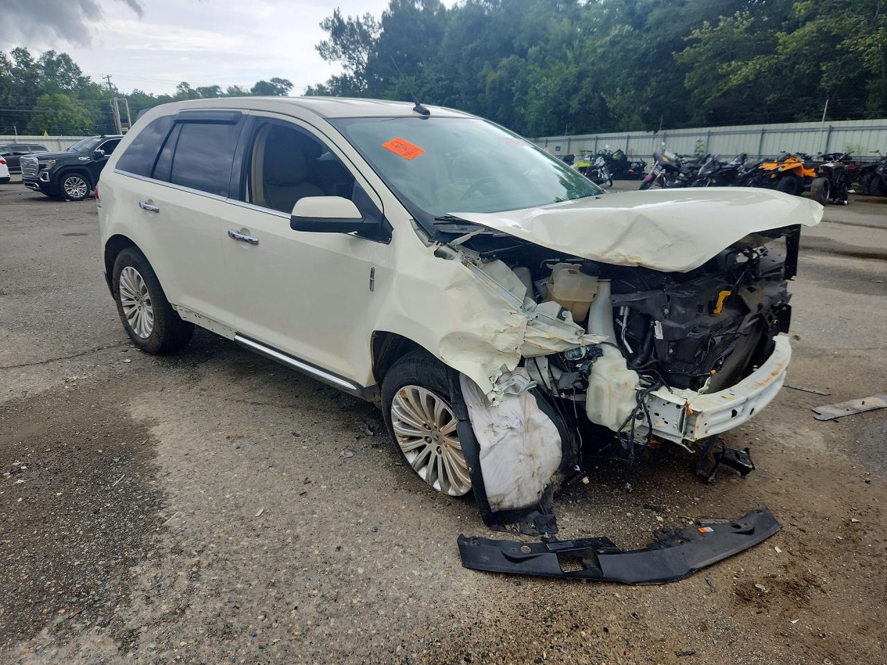 2012 Lincoln Mkx White vin: 2LMDJ6JKXCBL11617