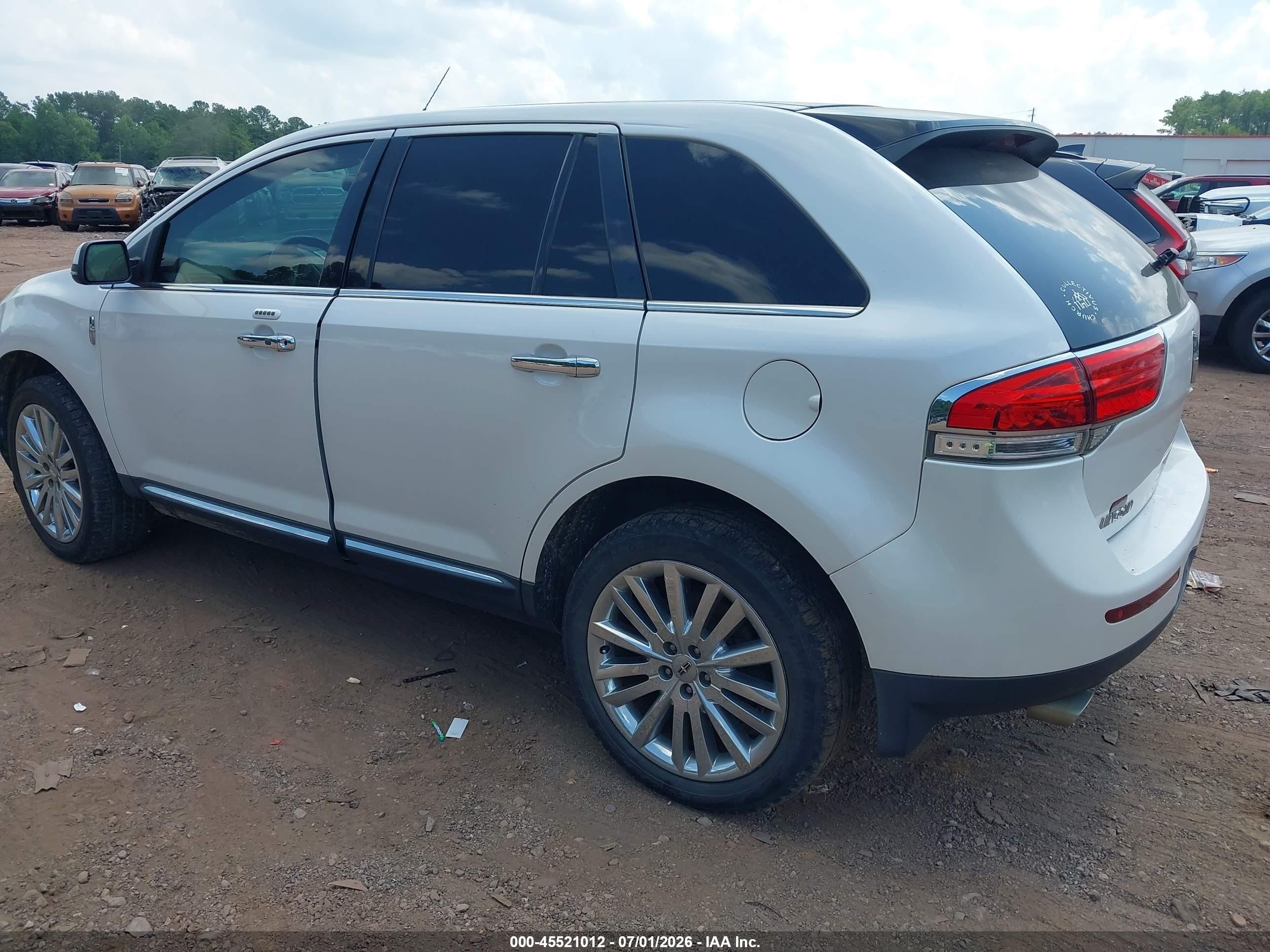 2013 Lincoln Mkx White vin: 2LMDJ6JKXDBL21369