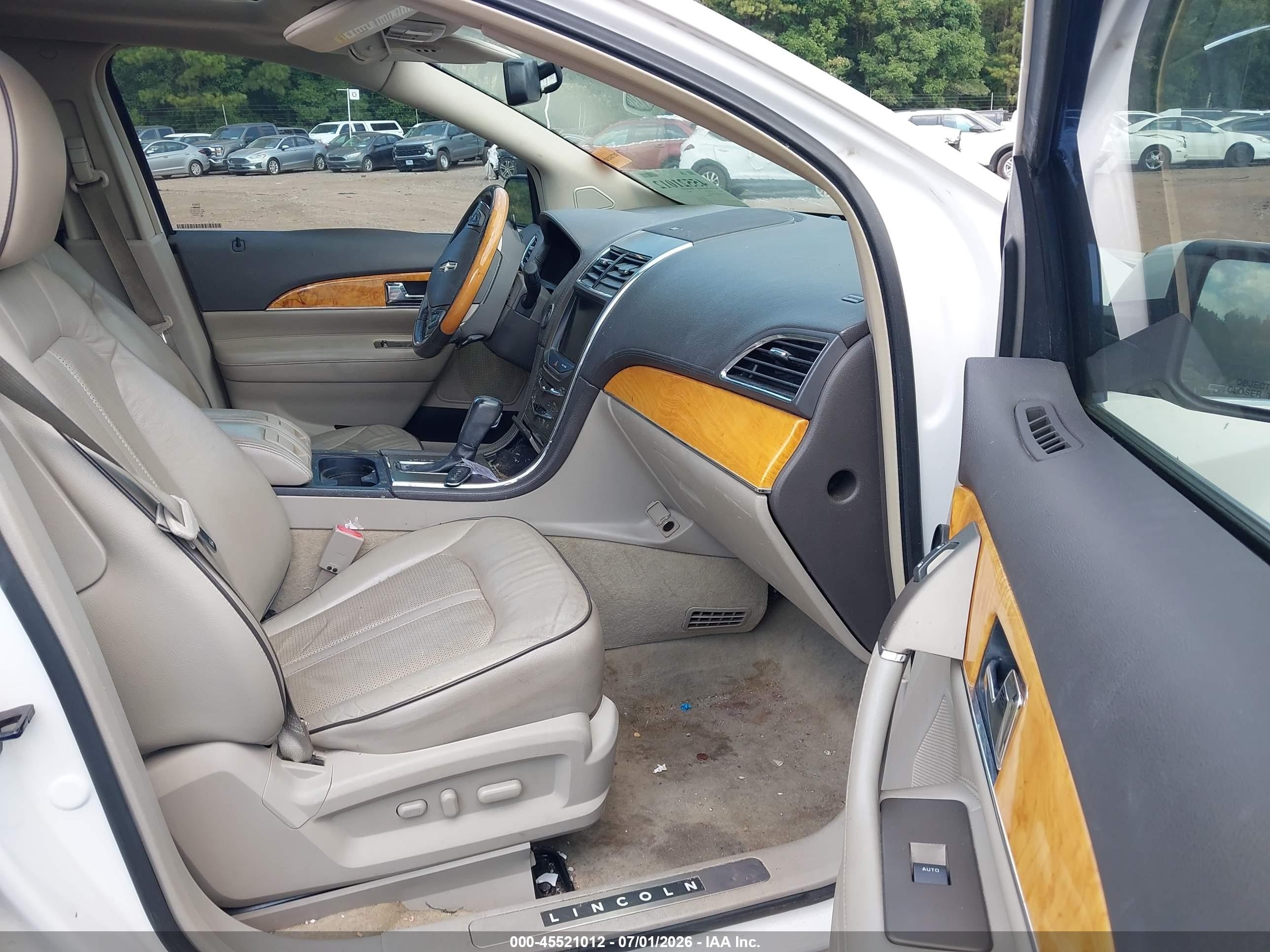 2013 Lincoln Mkx White vin: 2LMDJ6JKXDBL21369