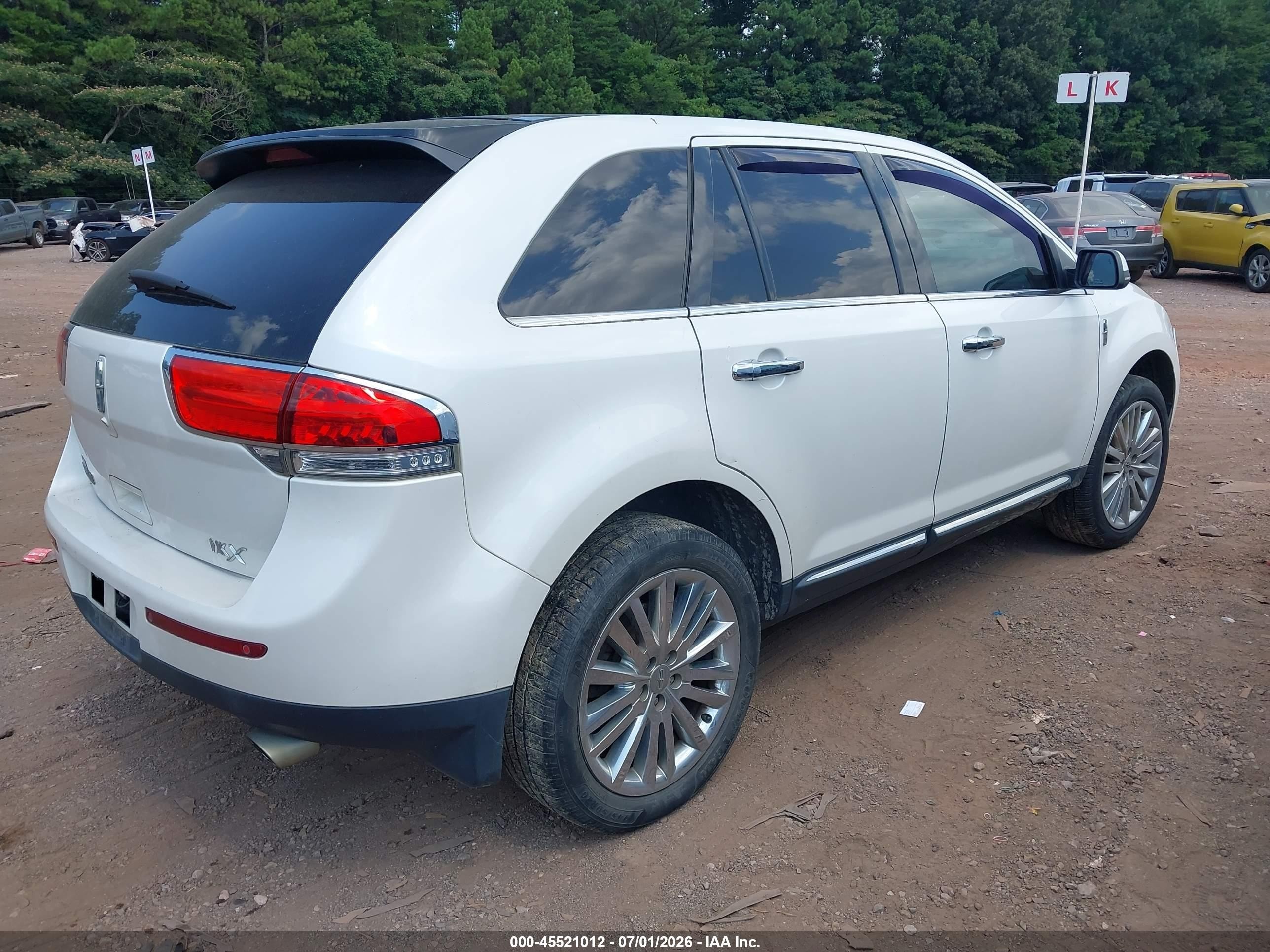 2013 Lincoln Mkx White vin: 2LMDJ6JKXDBL21369