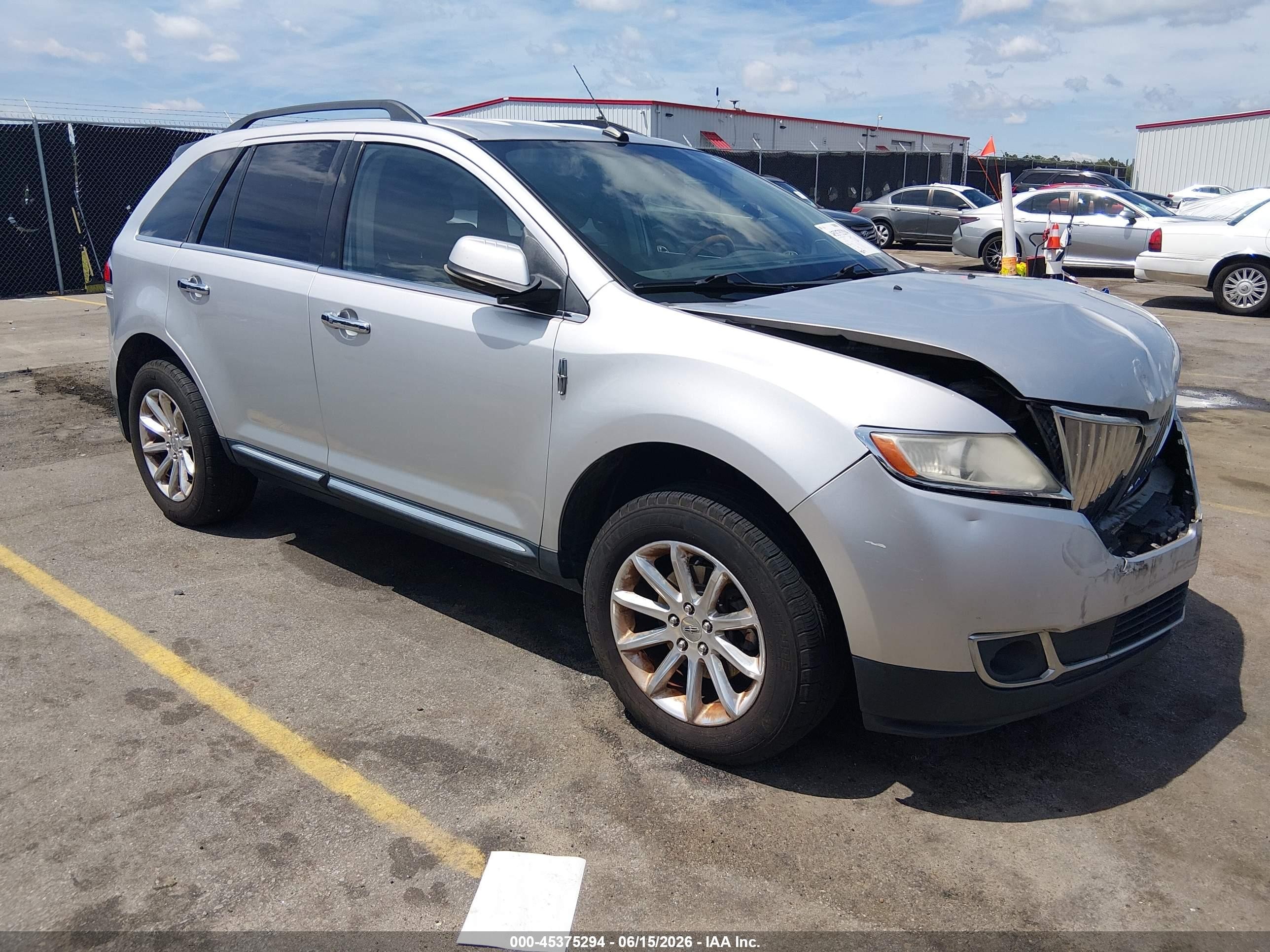 2013 Lincoln Mkx   Silver vin: 2LMDJ6JKXDBL28600