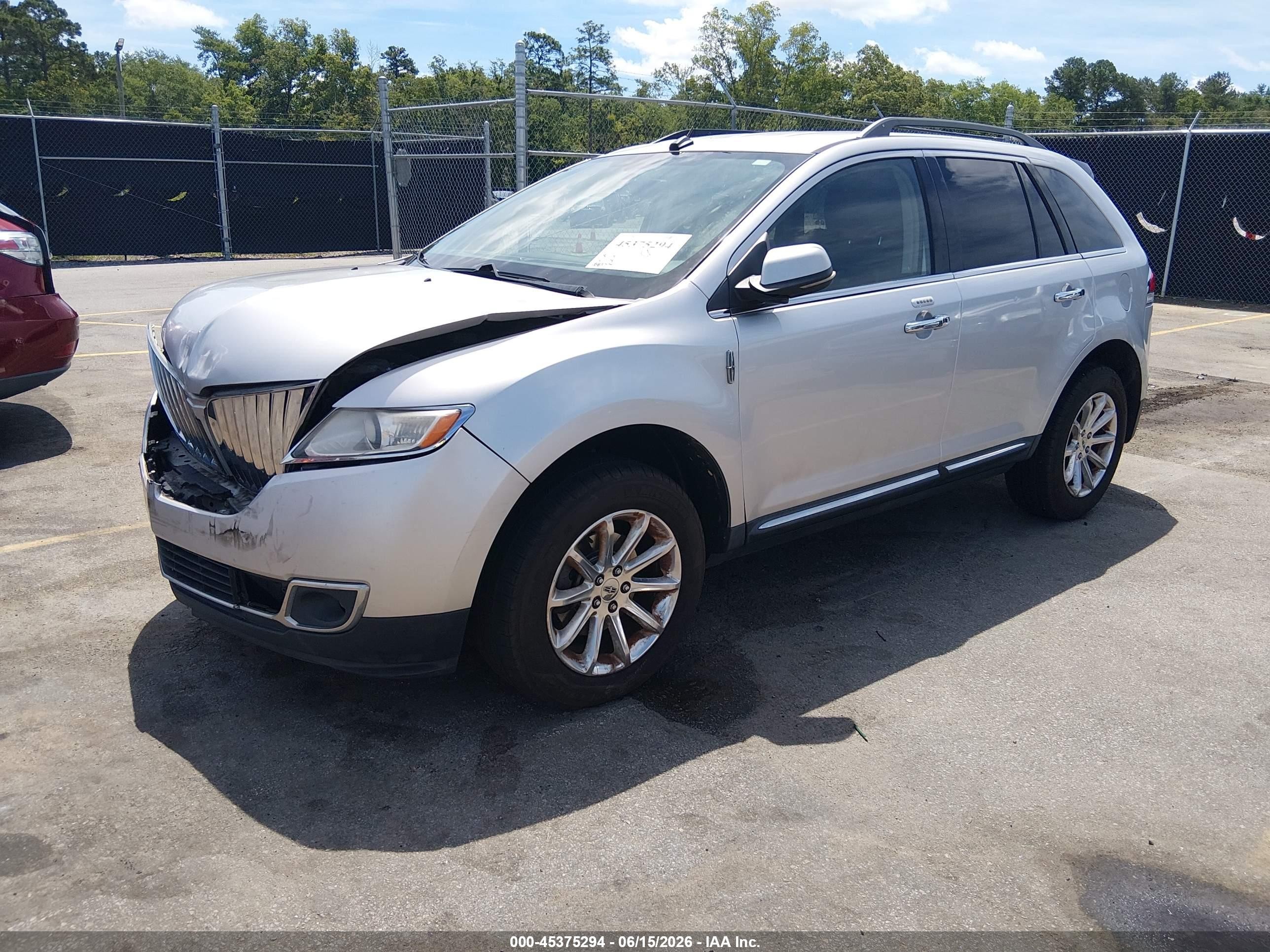 2013 Lincoln Mkx   Silver vin: 2LMDJ6JKXDBL28600