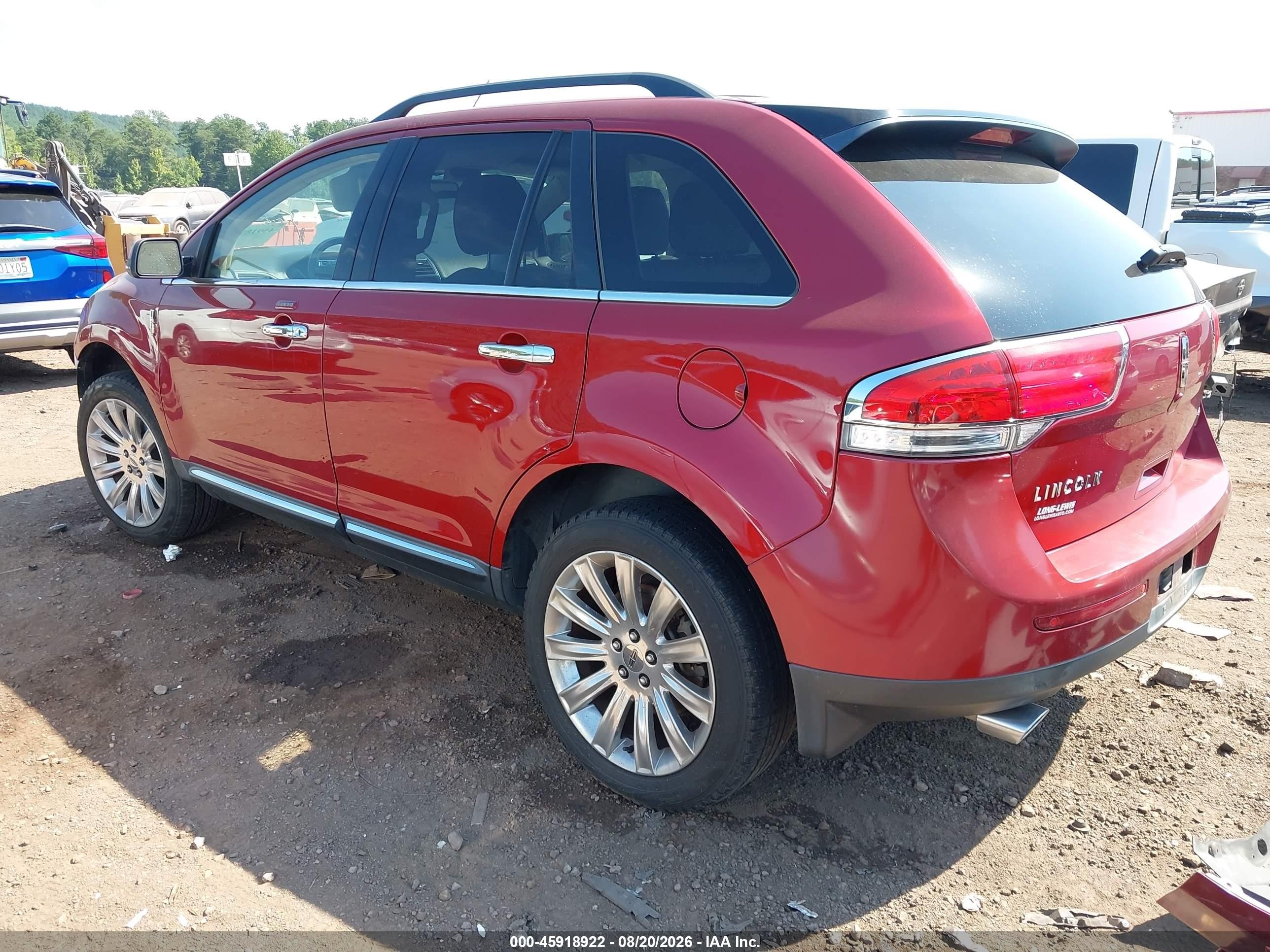 2013 Lincoln Mkx Red vin: 2LMDJ6JKXDBL40388