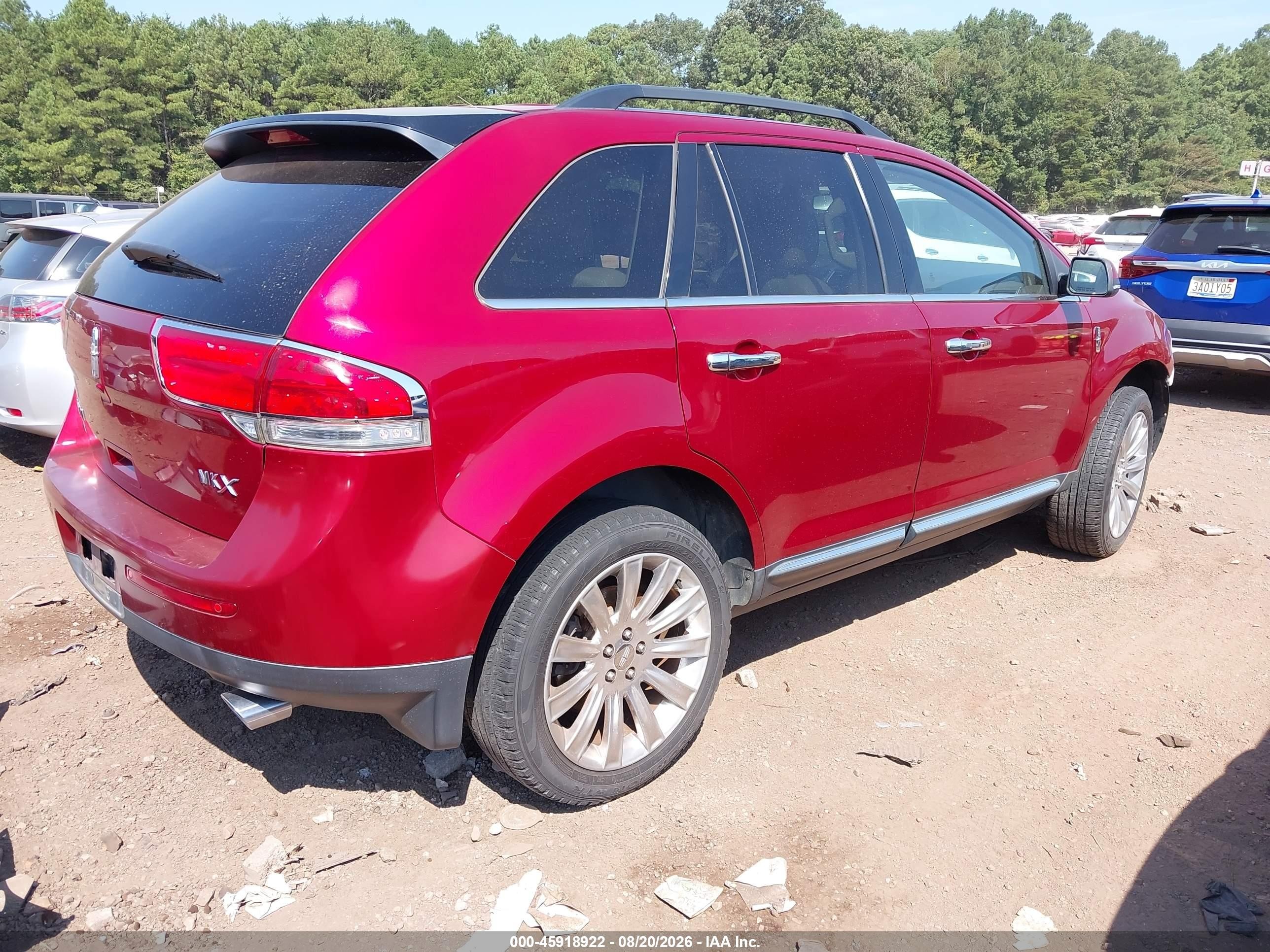 2013 Lincoln Mkx Red vin: 2LMDJ6JKXDBL40388