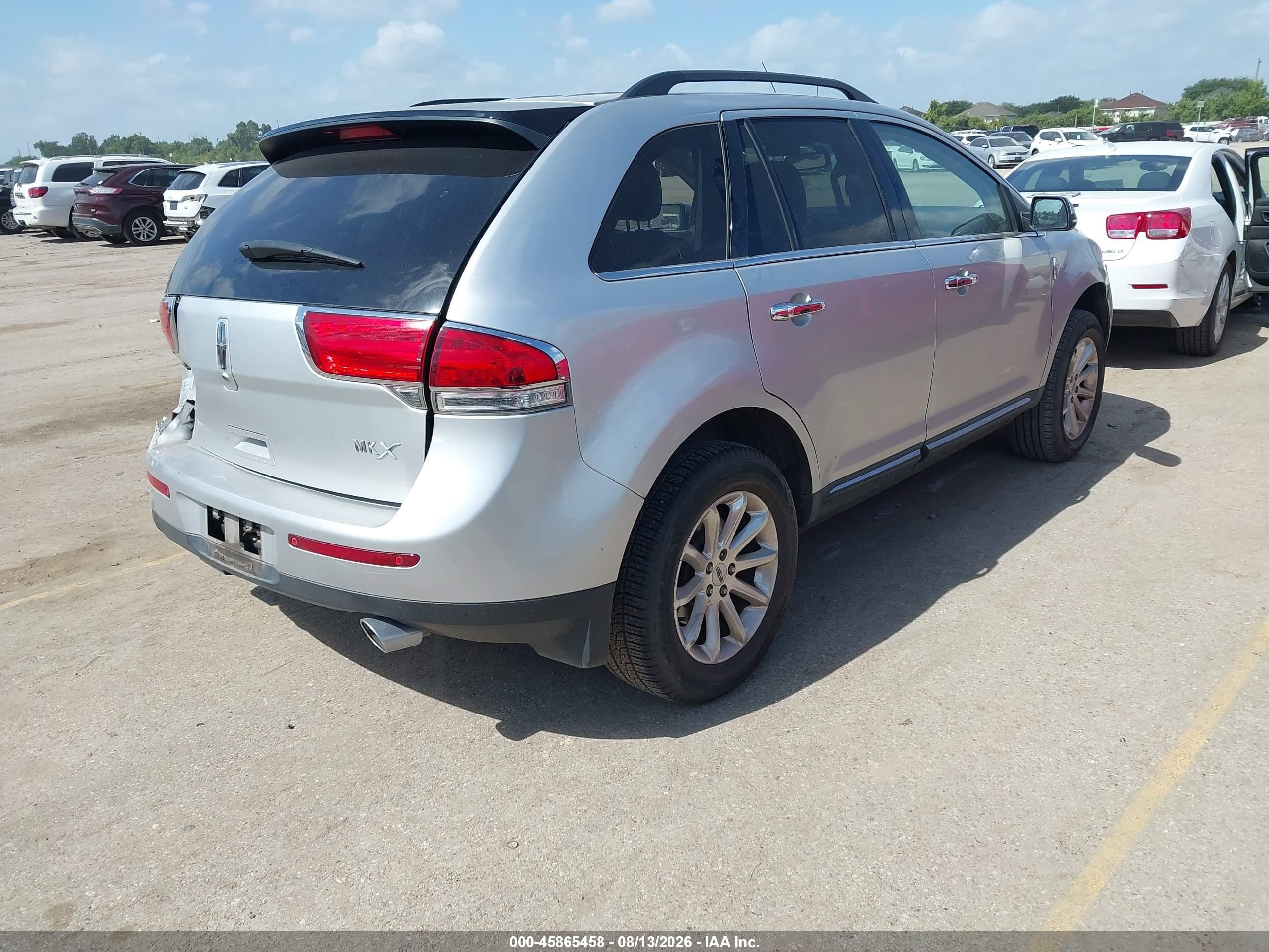 2013 Lincoln Mkx   Silver vin: 2LMDJ6JKXDBL44988