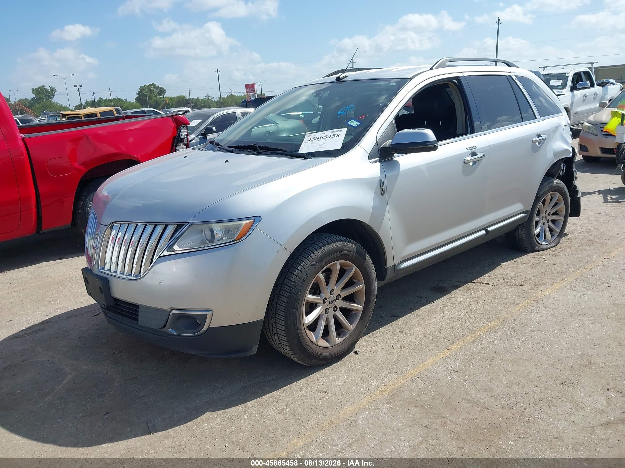 2013 Lincoln Mkx   Silver vin: 2LMDJ6JKXDBL44988