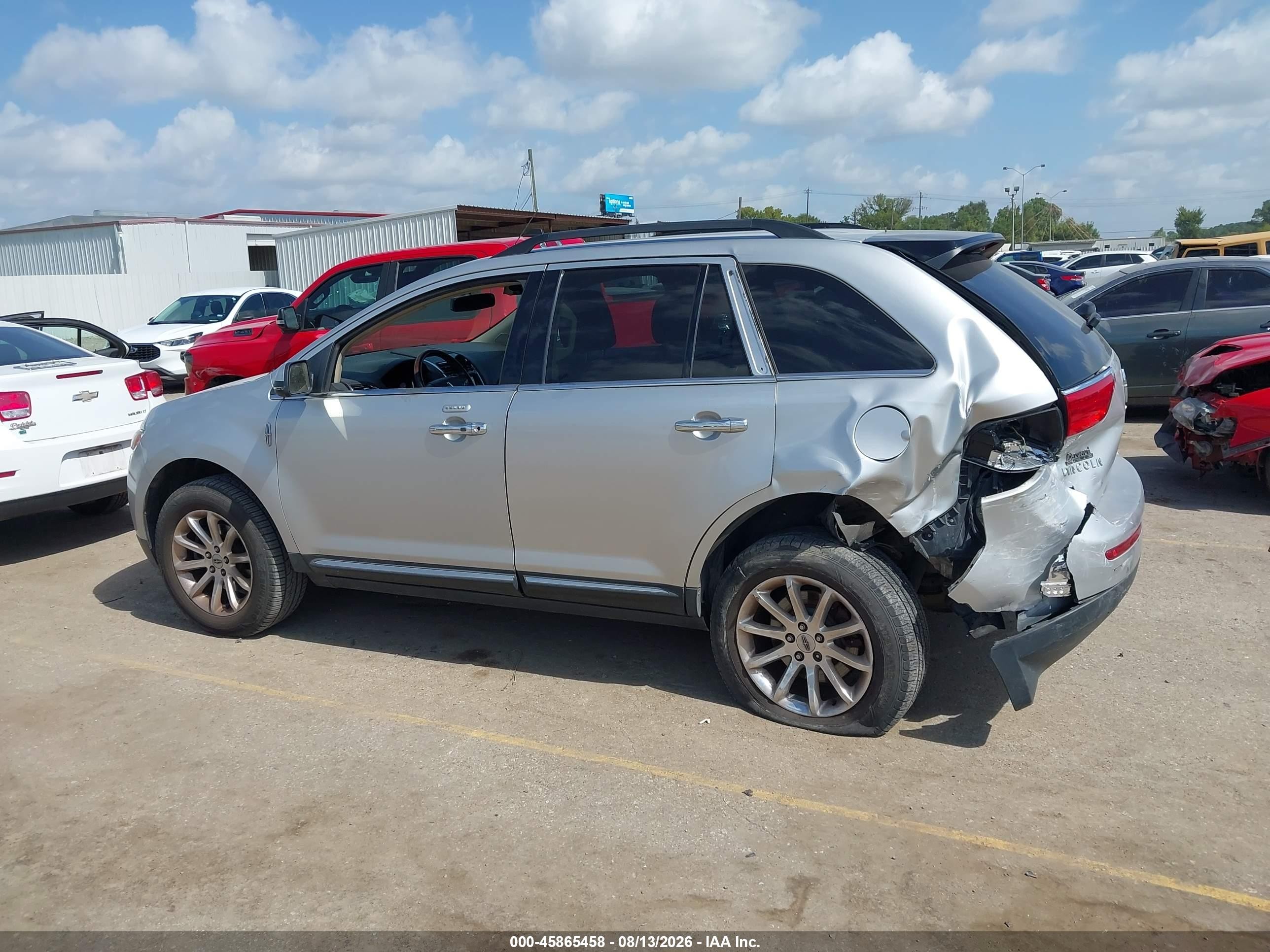 2013 Lincoln Mkx   Silver vin: 2LMDJ6JKXDBL44988
