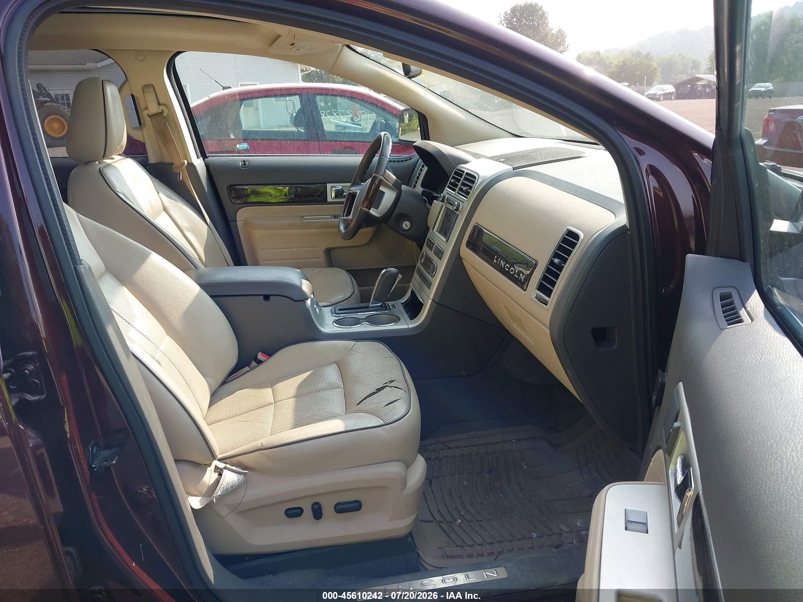 2010 Lincoln Mkx   Темно-бордовый vin: 2LMDJ8JC0ABJ23397