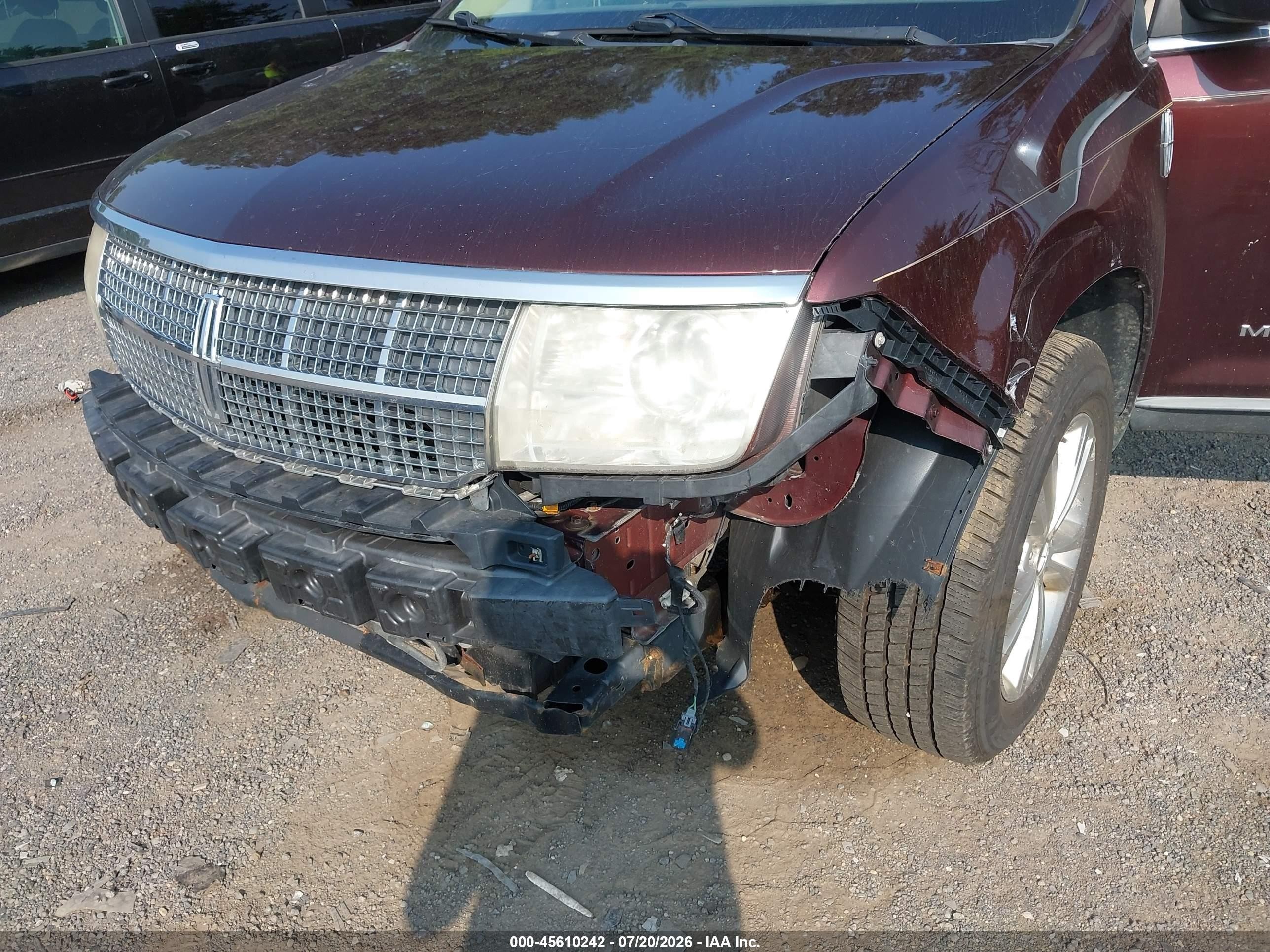 2010 Lincoln Mkx   Темно-бордовый vin: 2LMDJ8JC0ABJ23397
