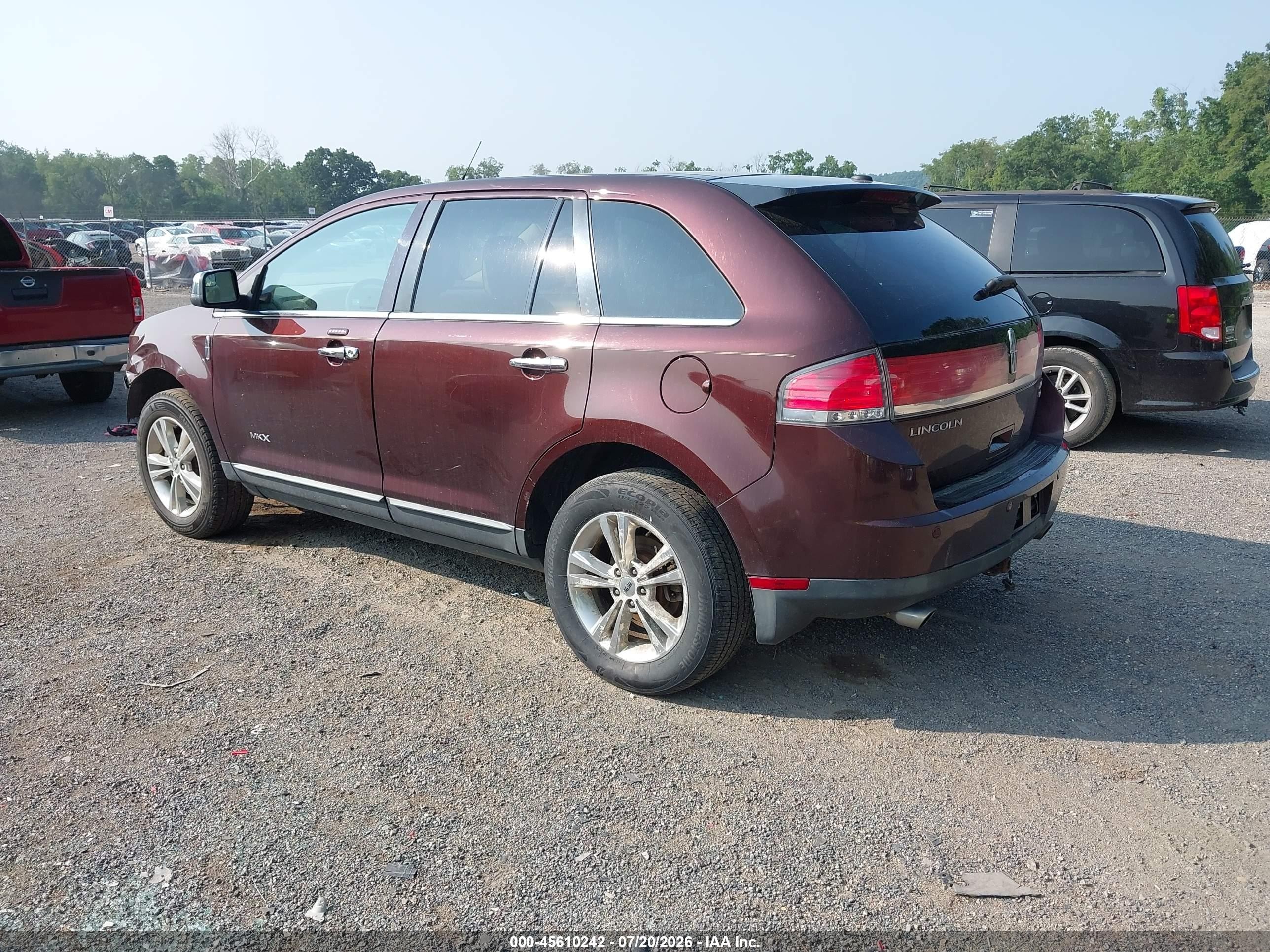 2010 Lincoln Mkx   Темно-бордовый vin: 2LMDJ8JC0ABJ23397
