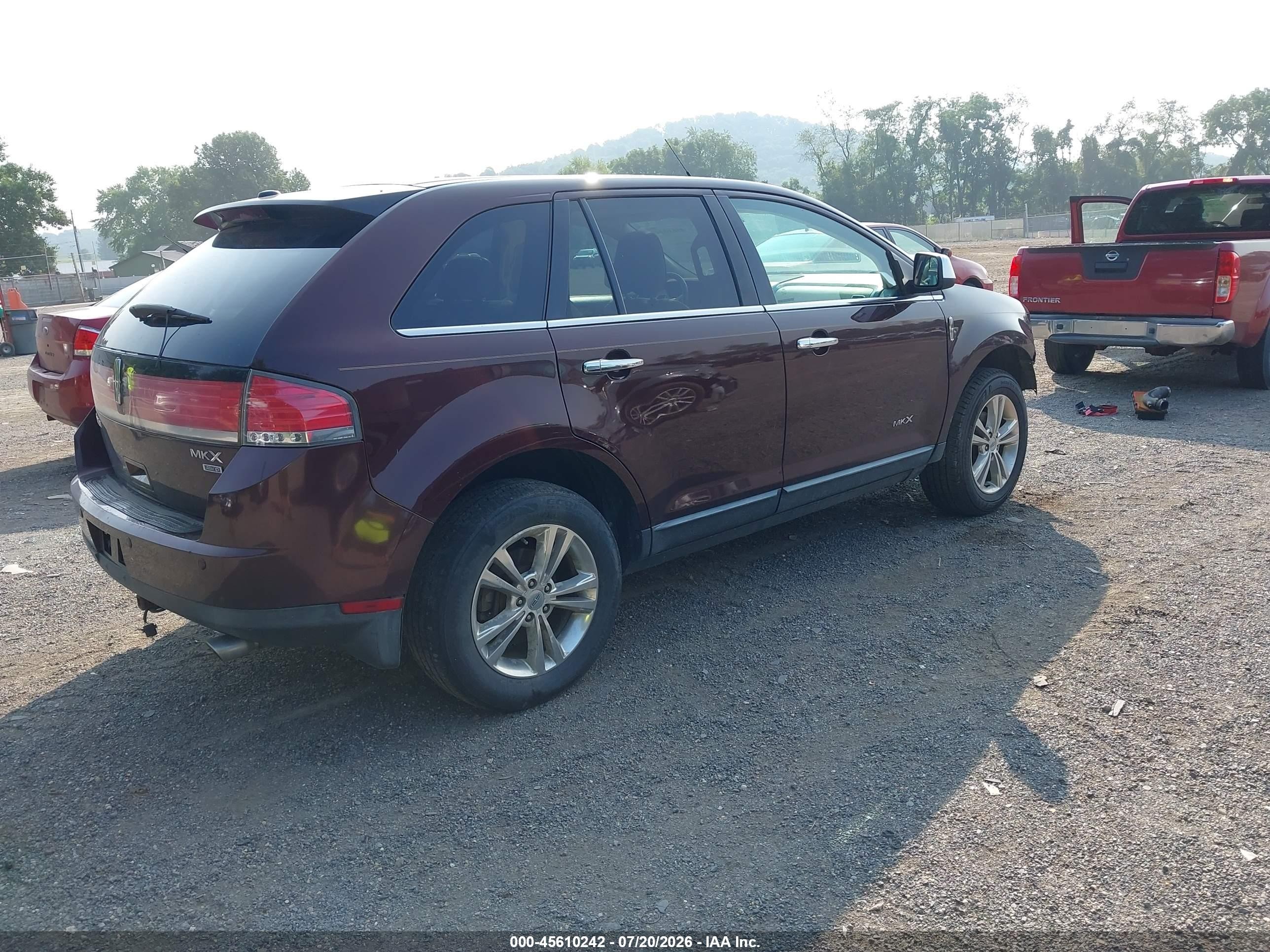 2010 Lincoln Mkx   Темно-бордовый vin: 2LMDJ8JC0ABJ23397