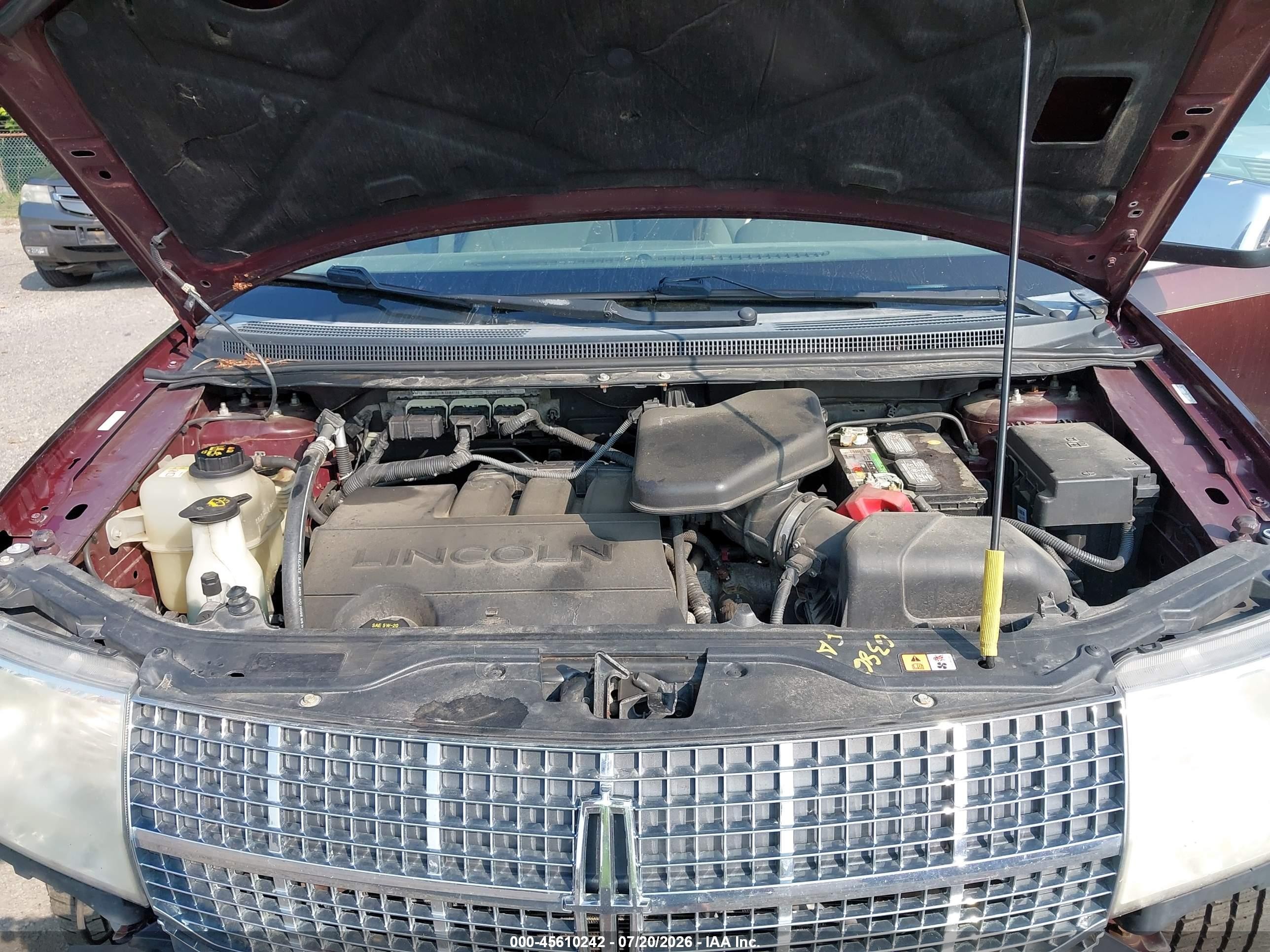 2010 Lincoln Mkx   Темно-бордовый vin: 2LMDJ8JC0ABJ23397
