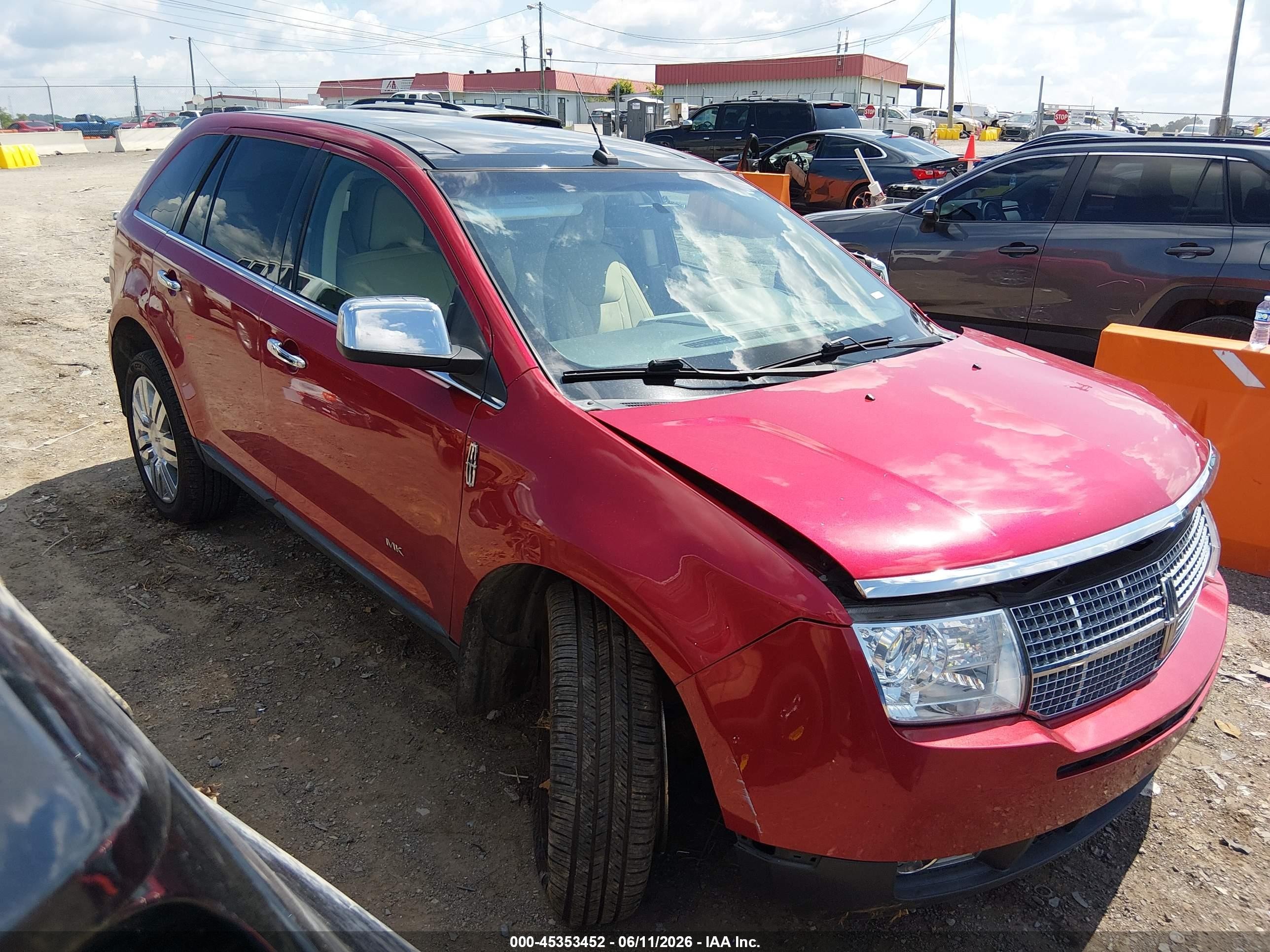 2010 Lincoln Mkx   Red vin: 2LMDJ8JC3ABJ32336