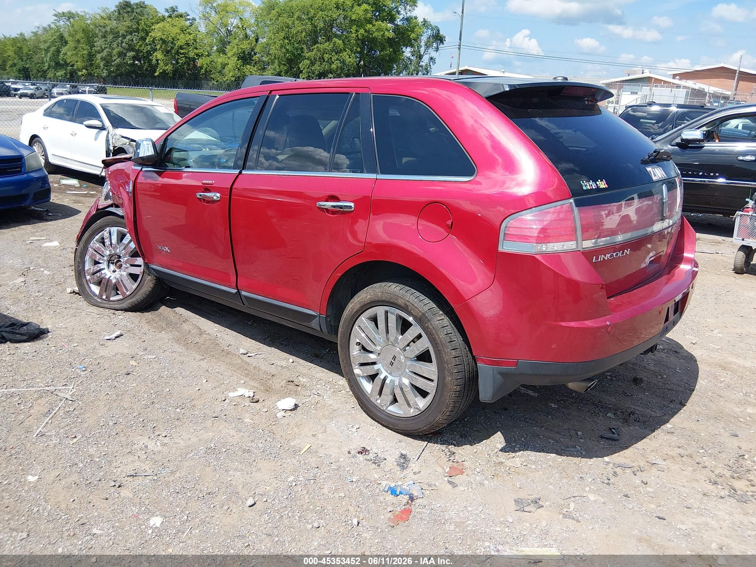 2010 Lincoln Mkx   Red vin: 2LMDJ8JC3ABJ32336