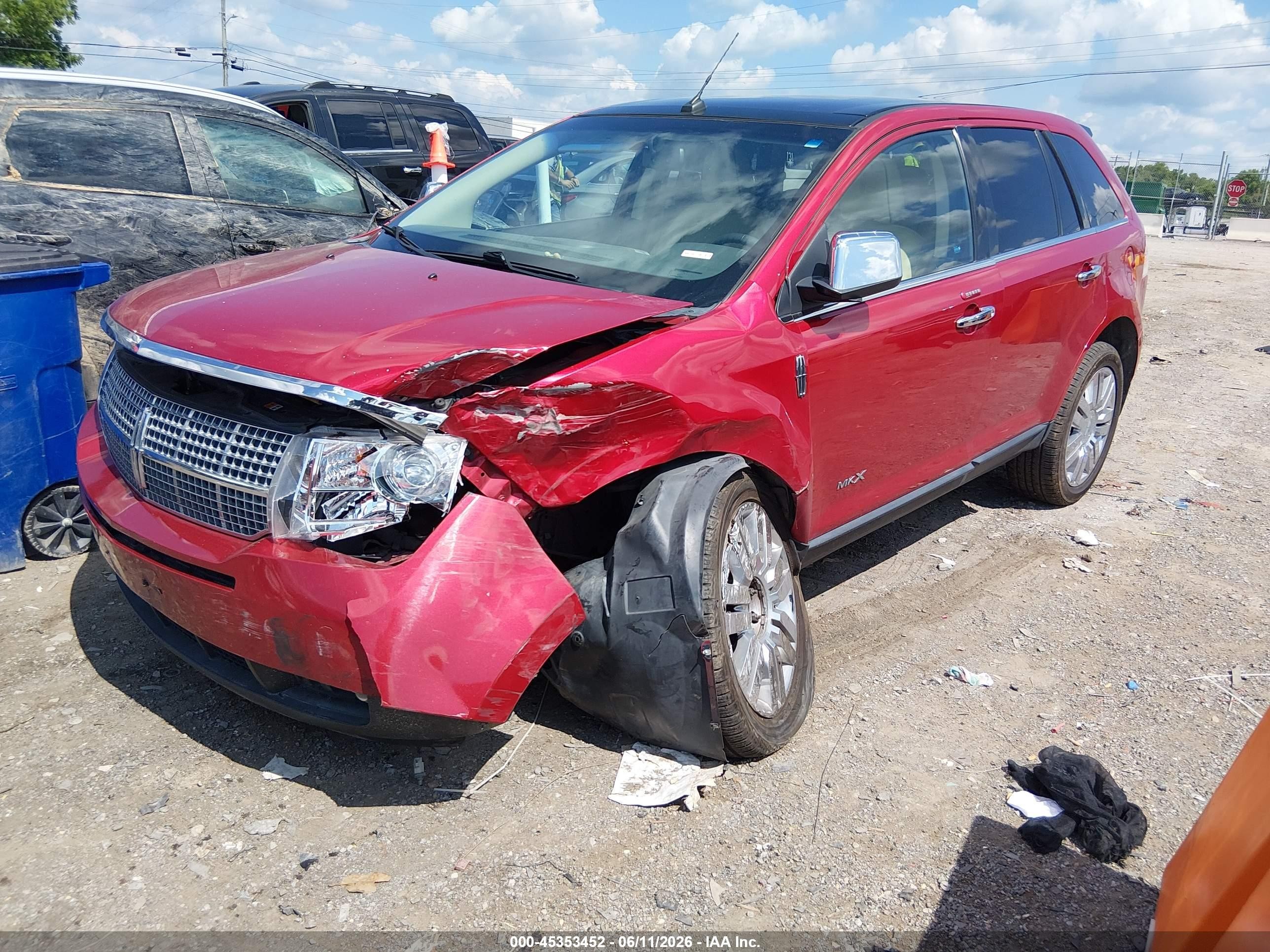 2010 Lincoln Mkx   Red vin: 2LMDJ8JC3ABJ32336