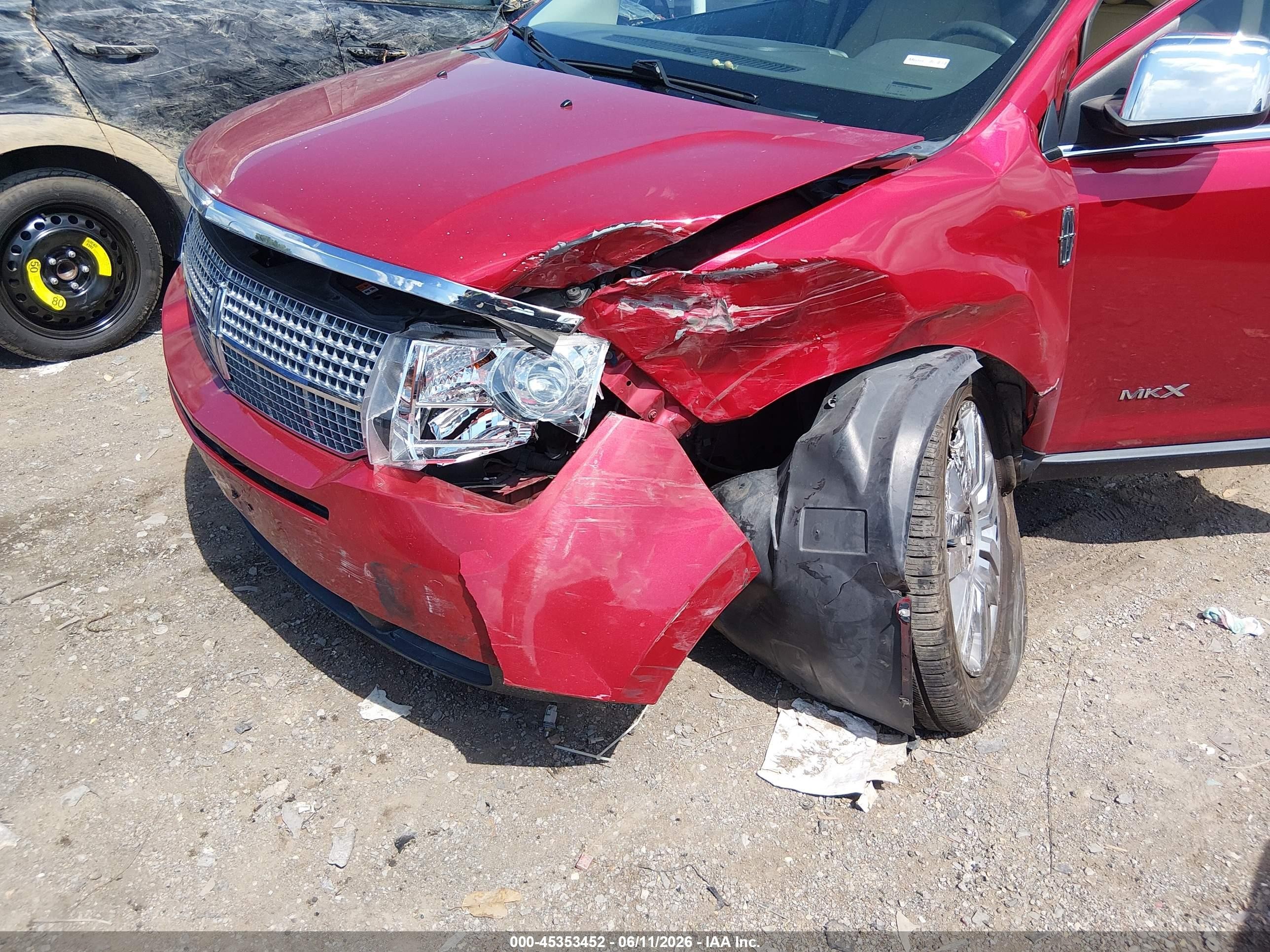 2010 Lincoln Mkx   Red vin: 2LMDJ8JC3ABJ32336