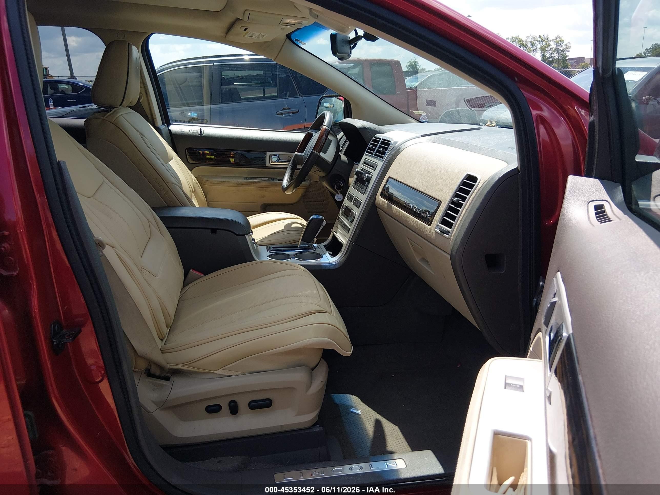 2010 Lincoln Mkx   Red vin: 2LMDJ8JC3ABJ32336