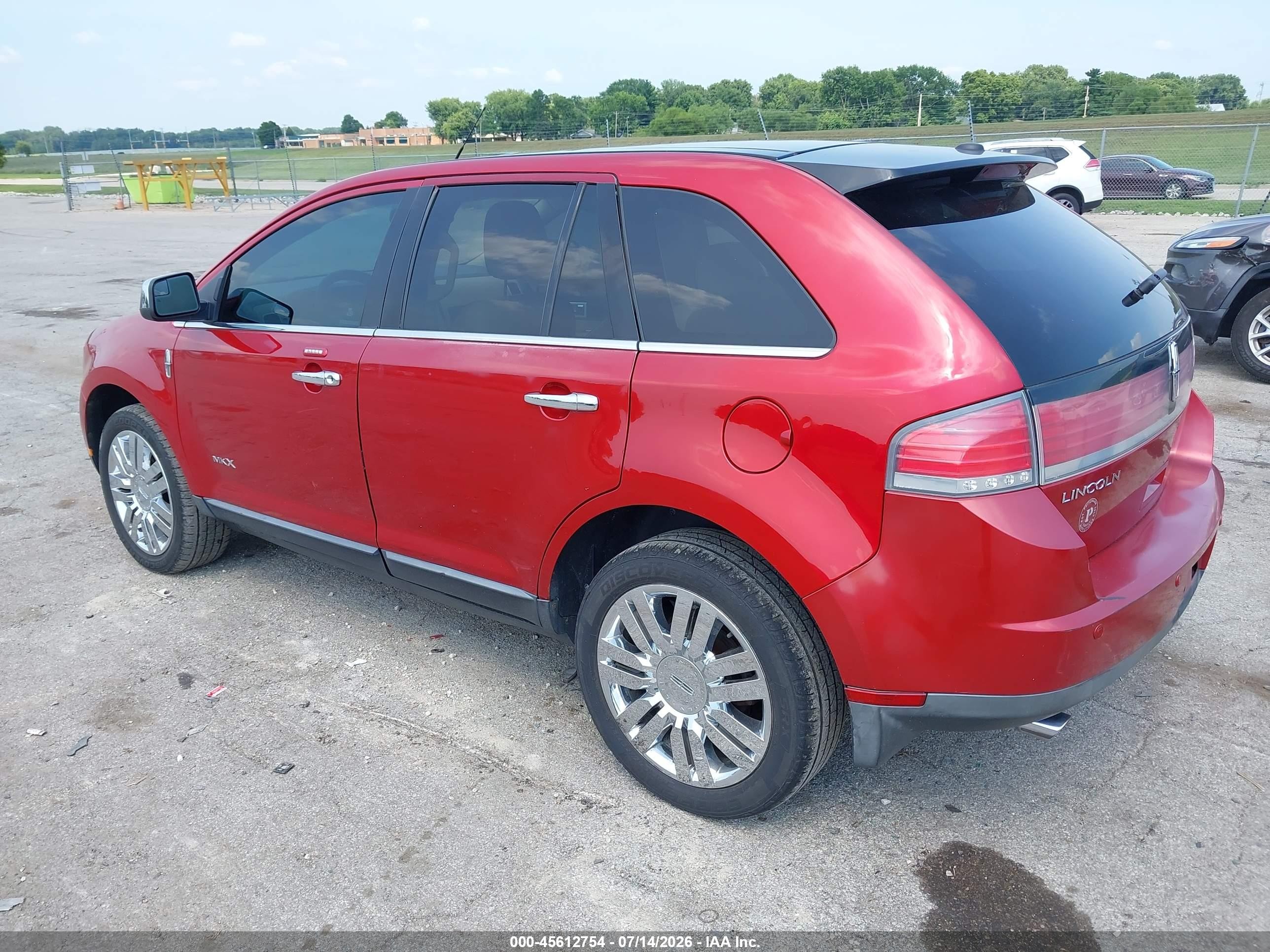 2010 Lincoln Mkx   Burgundy vin: 2LMDJ8JC4ABJ02259