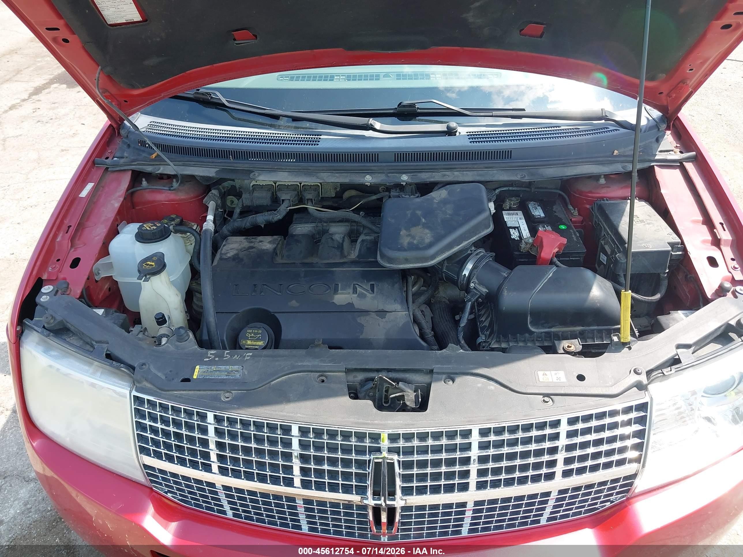 2010 Lincoln Mkx   Burgundy vin: 2LMDJ8JC4ABJ02259