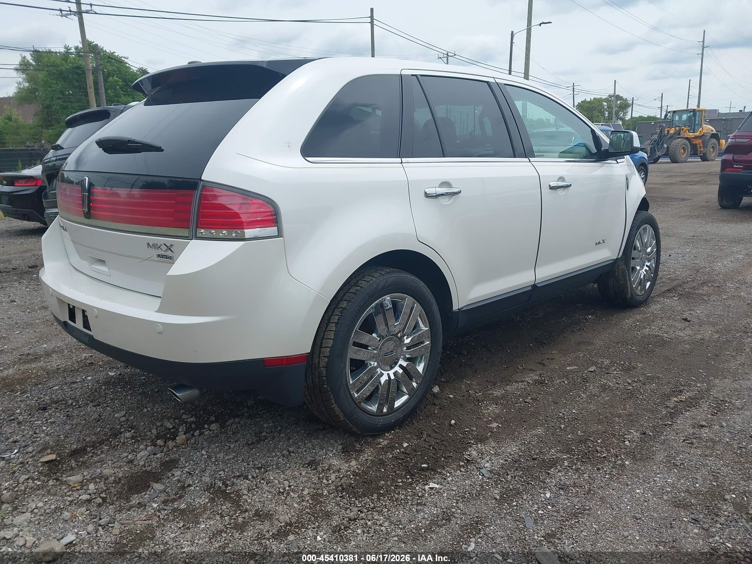2010 Lincoln Mkx   White vin: 2LMDJ8JC4ABJ10894