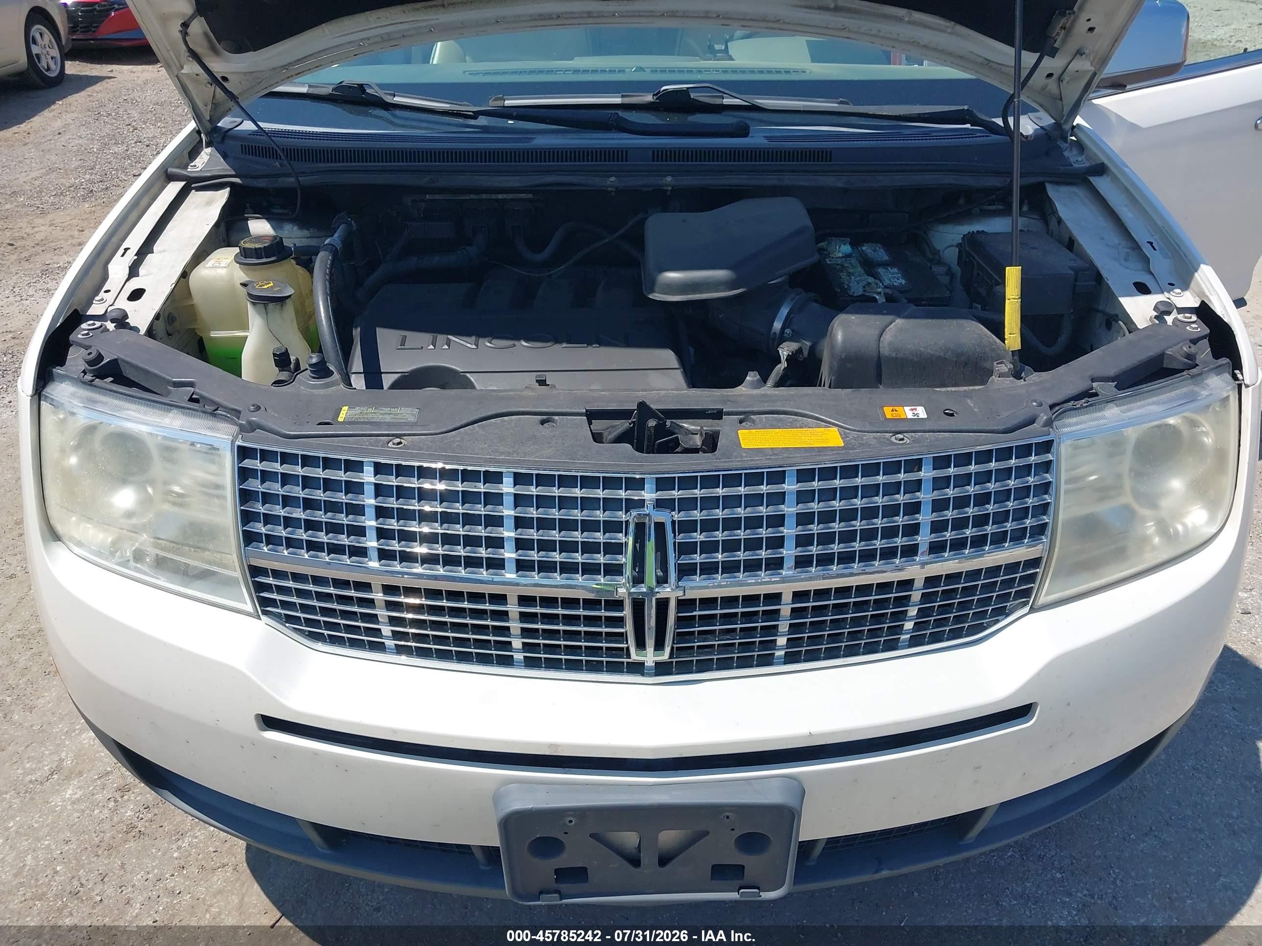2010 Lincoln Mkx   White vin: 2LMDJ8JC6ABJ07088