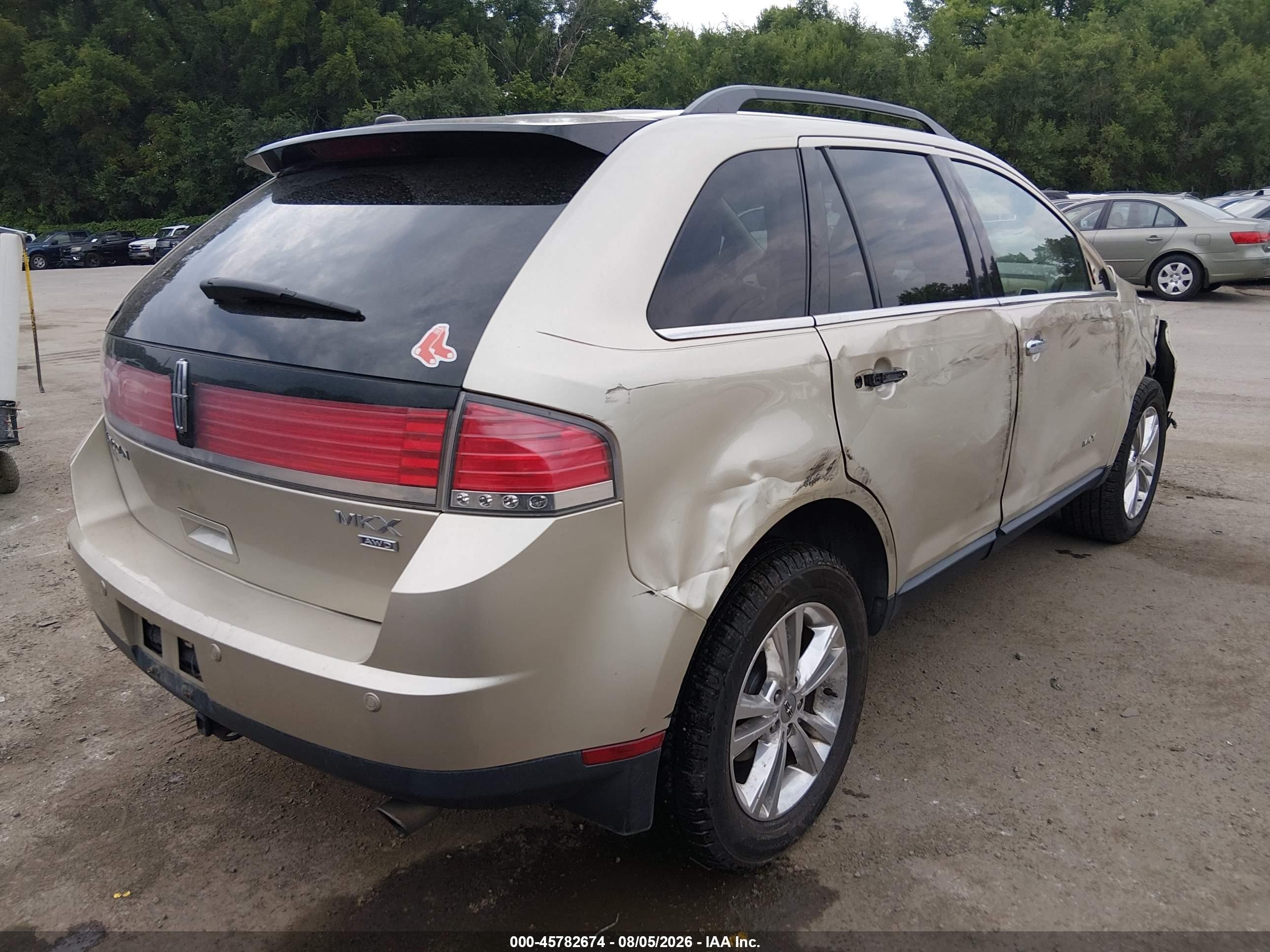 2010 Lincoln Mkx   Gold vin: 2LMDJ8JC6ABJ11982