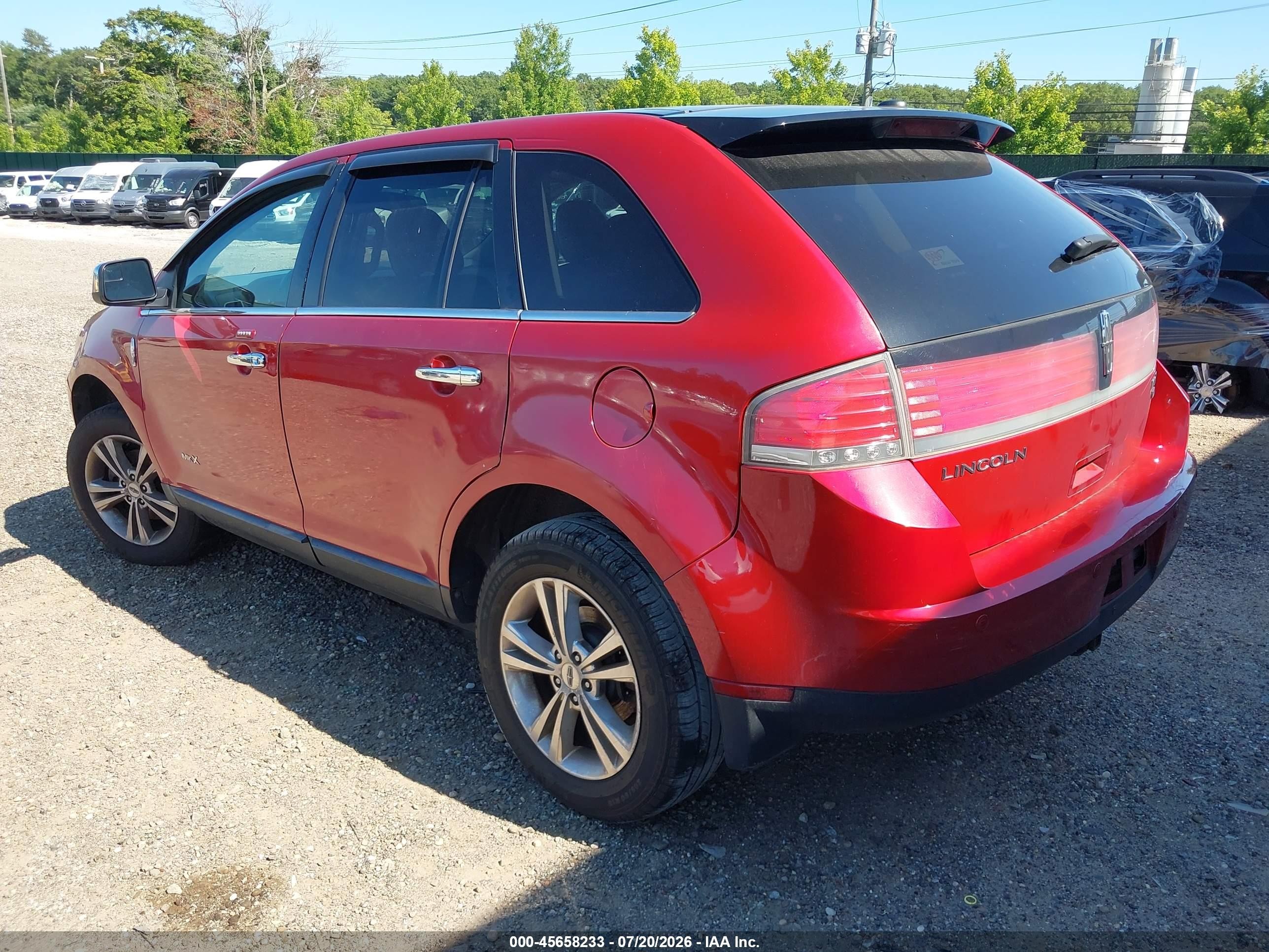 2010 Lincoln Mkx   Red vin: 2LMDJ8JC7ABJ24370
