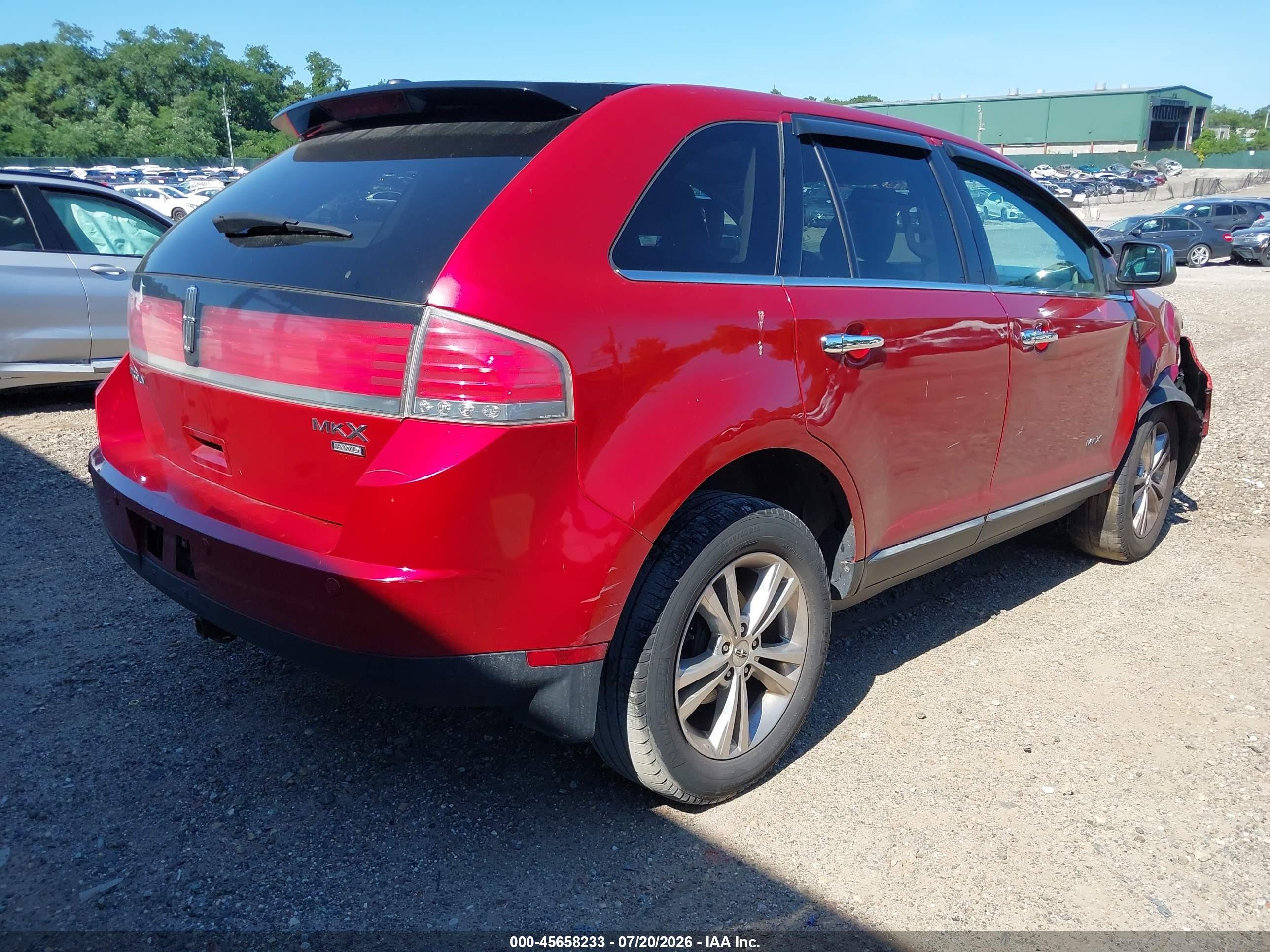 2010 Lincoln Mkx   Red vin: 2LMDJ8JC7ABJ24370