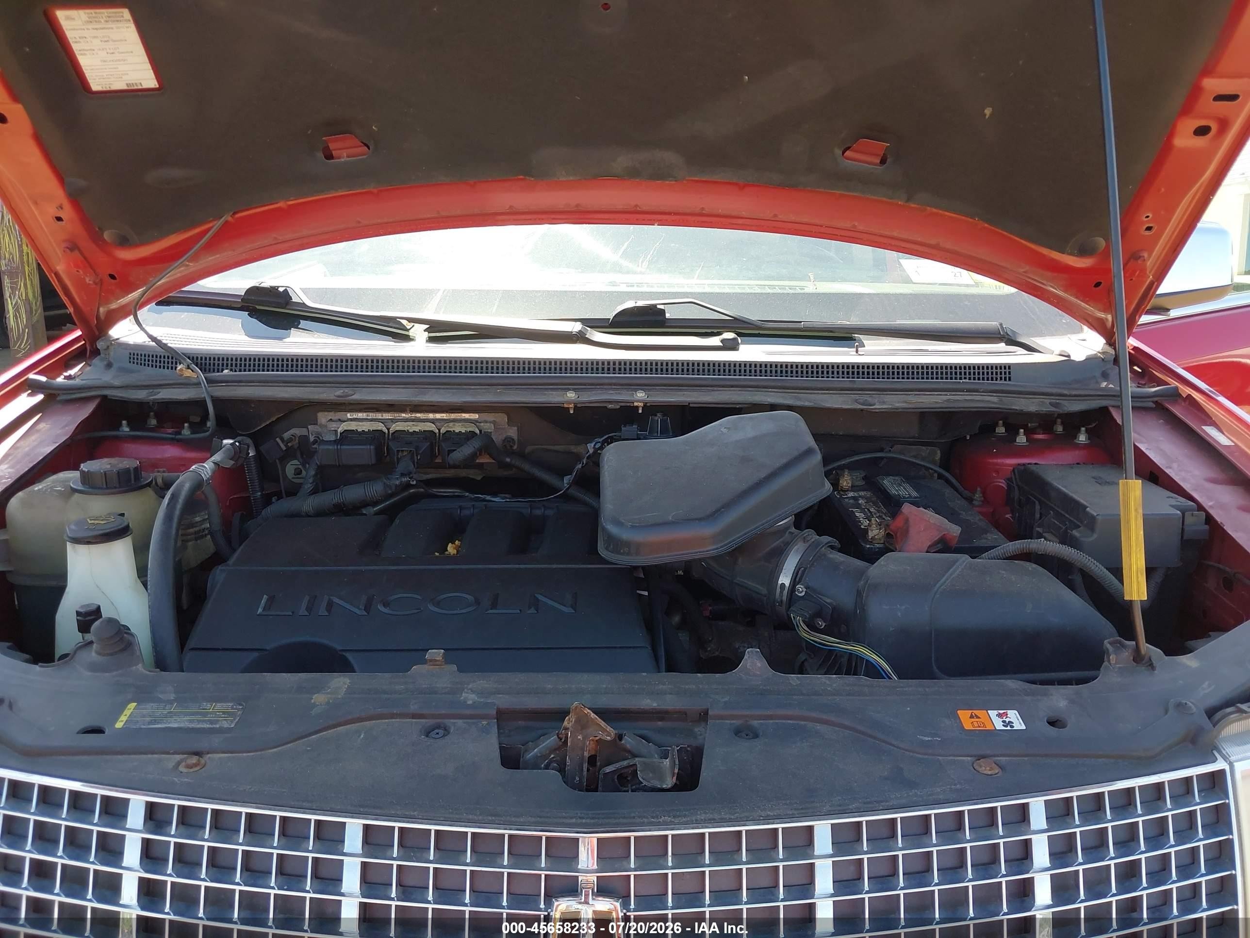 2010 Lincoln Mkx   Red vin: 2LMDJ8JC7ABJ24370