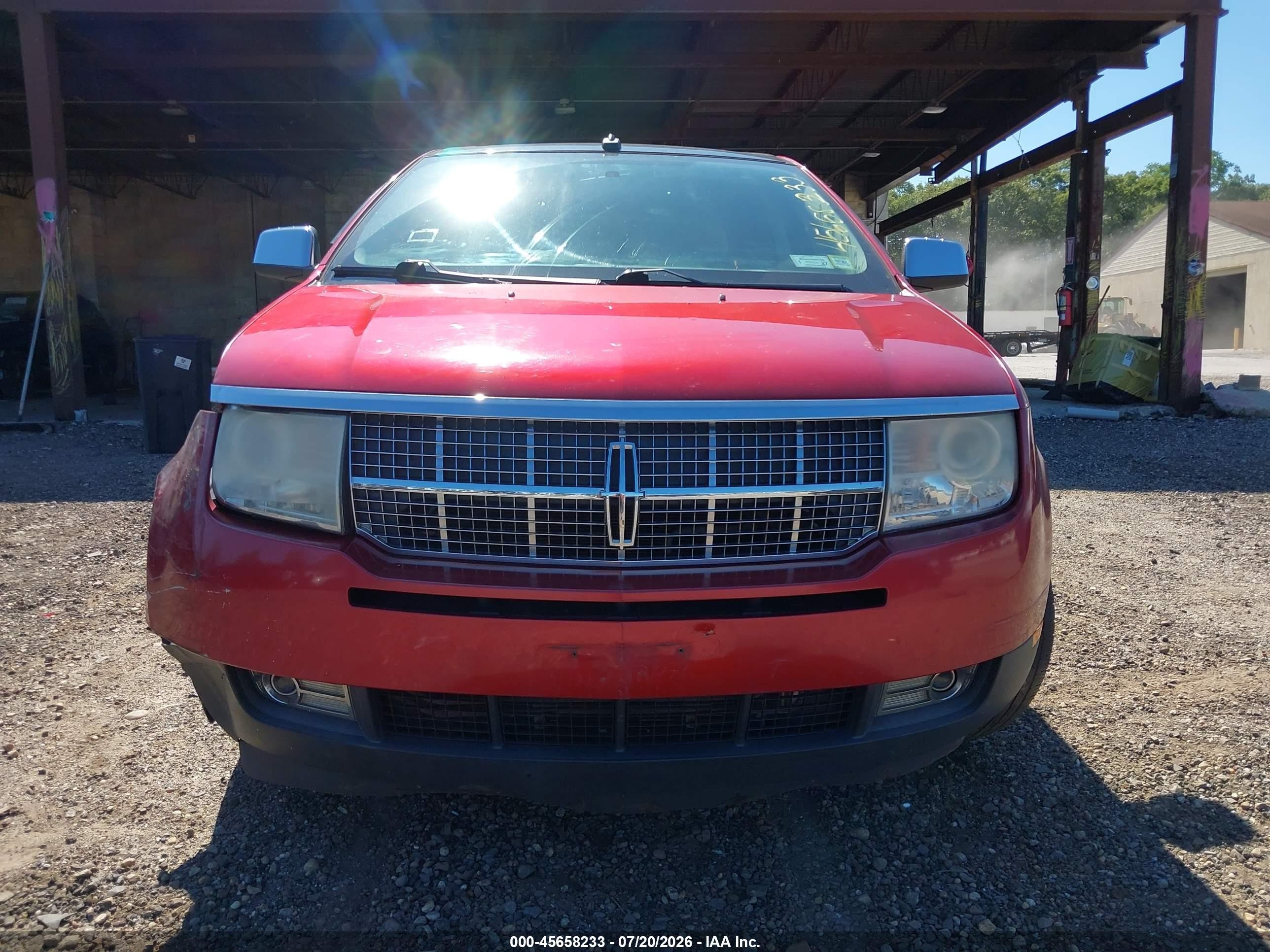 2010 Lincoln Mkx   Red vin: 2LMDJ8JC7ABJ24370