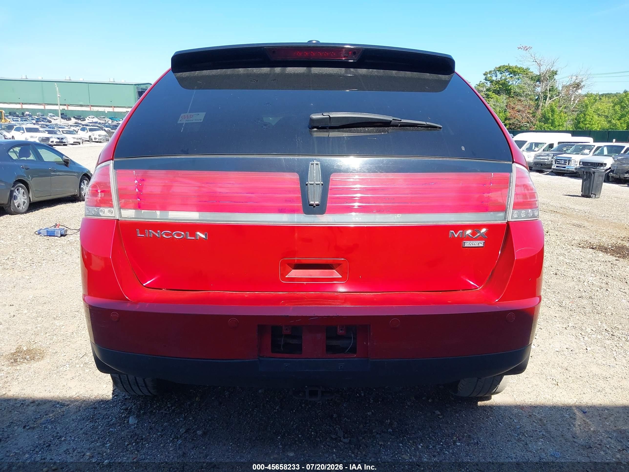2010 Lincoln Mkx   Red vin: 2LMDJ8JC7ABJ24370