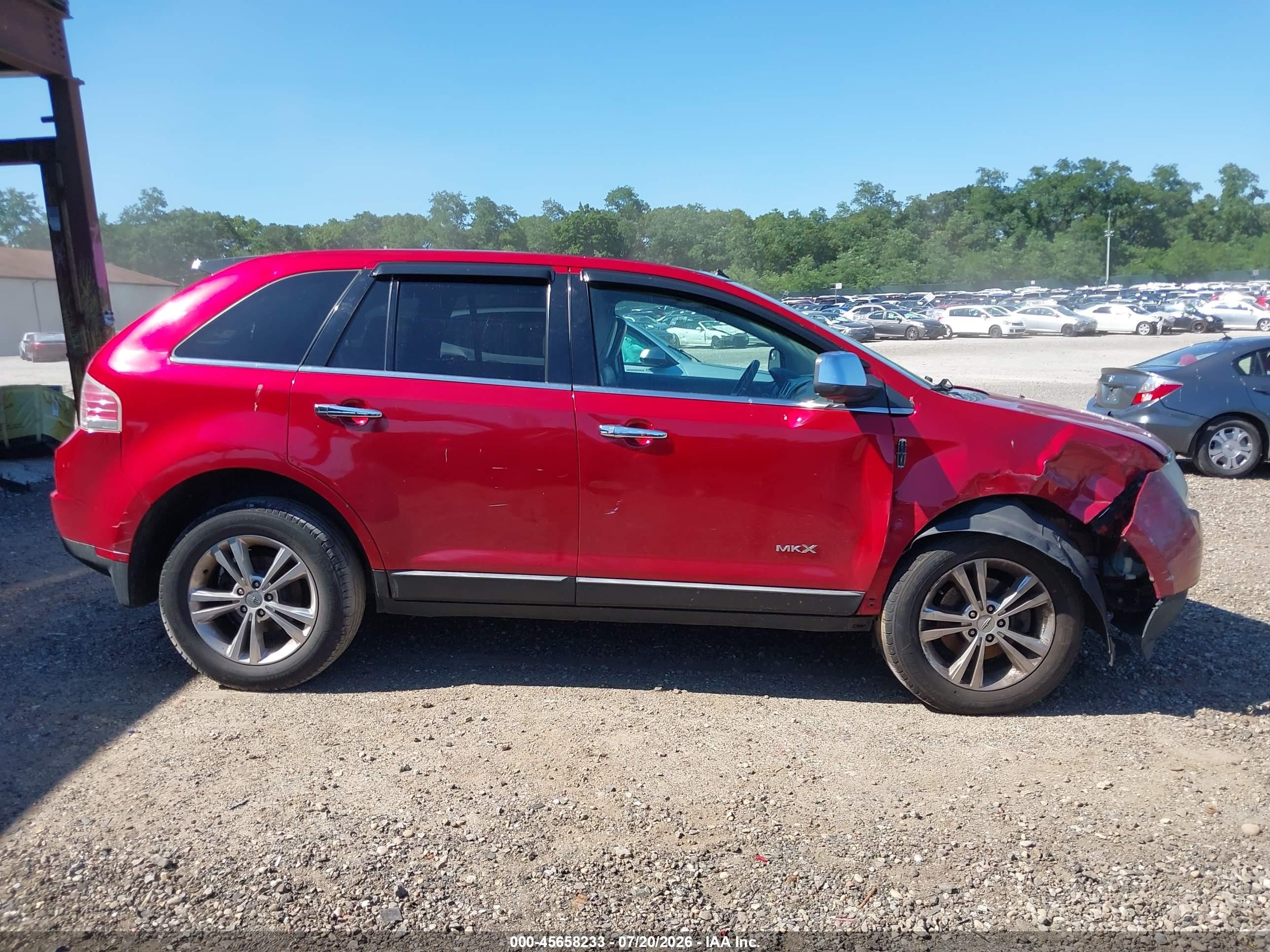 2010 Lincoln Mkx   Red vin: 2LMDJ8JC7ABJ24370