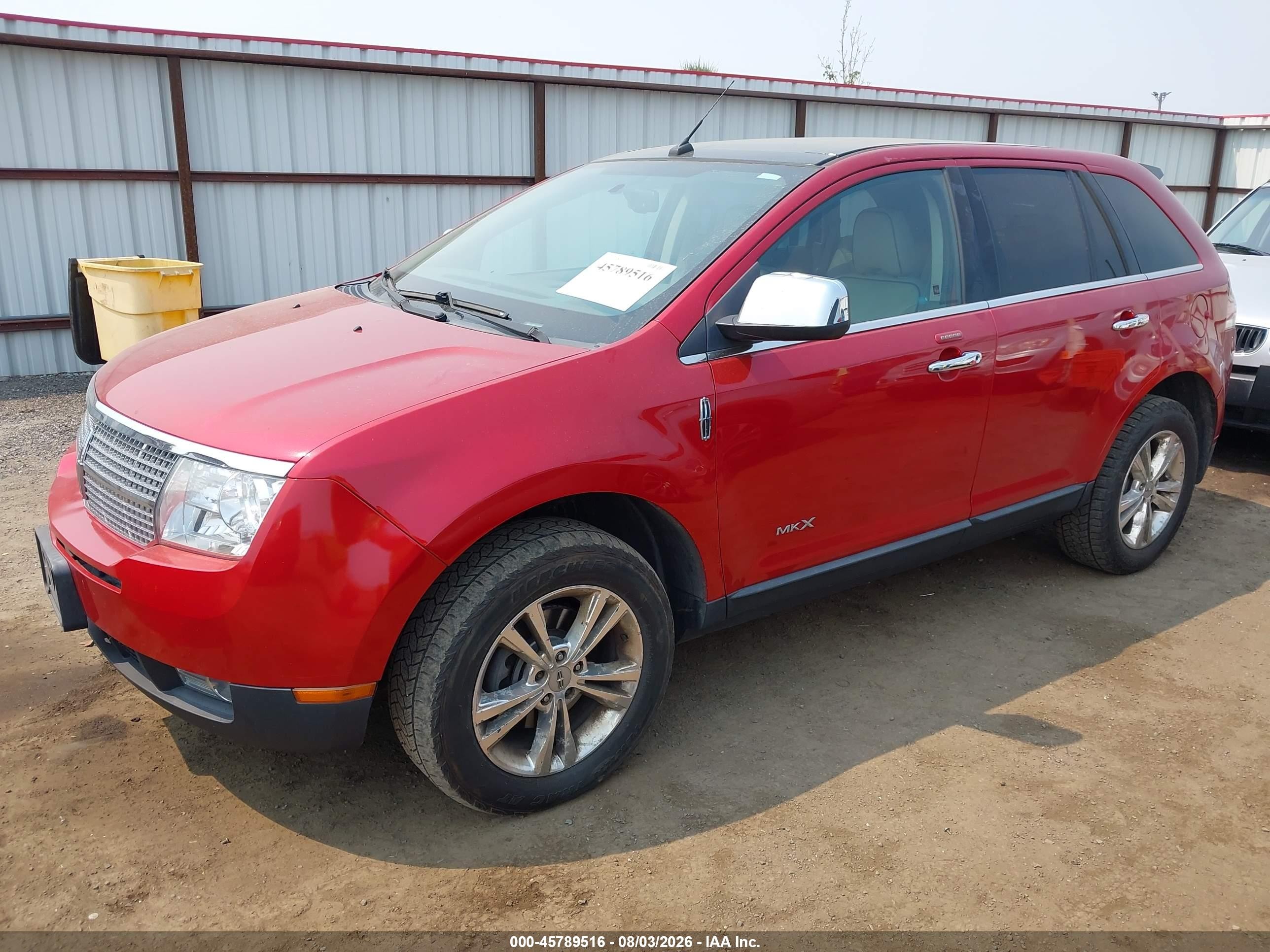 2010 Lincoln Mkx   Red vin: 2LMDJ8JC9ABJ33717