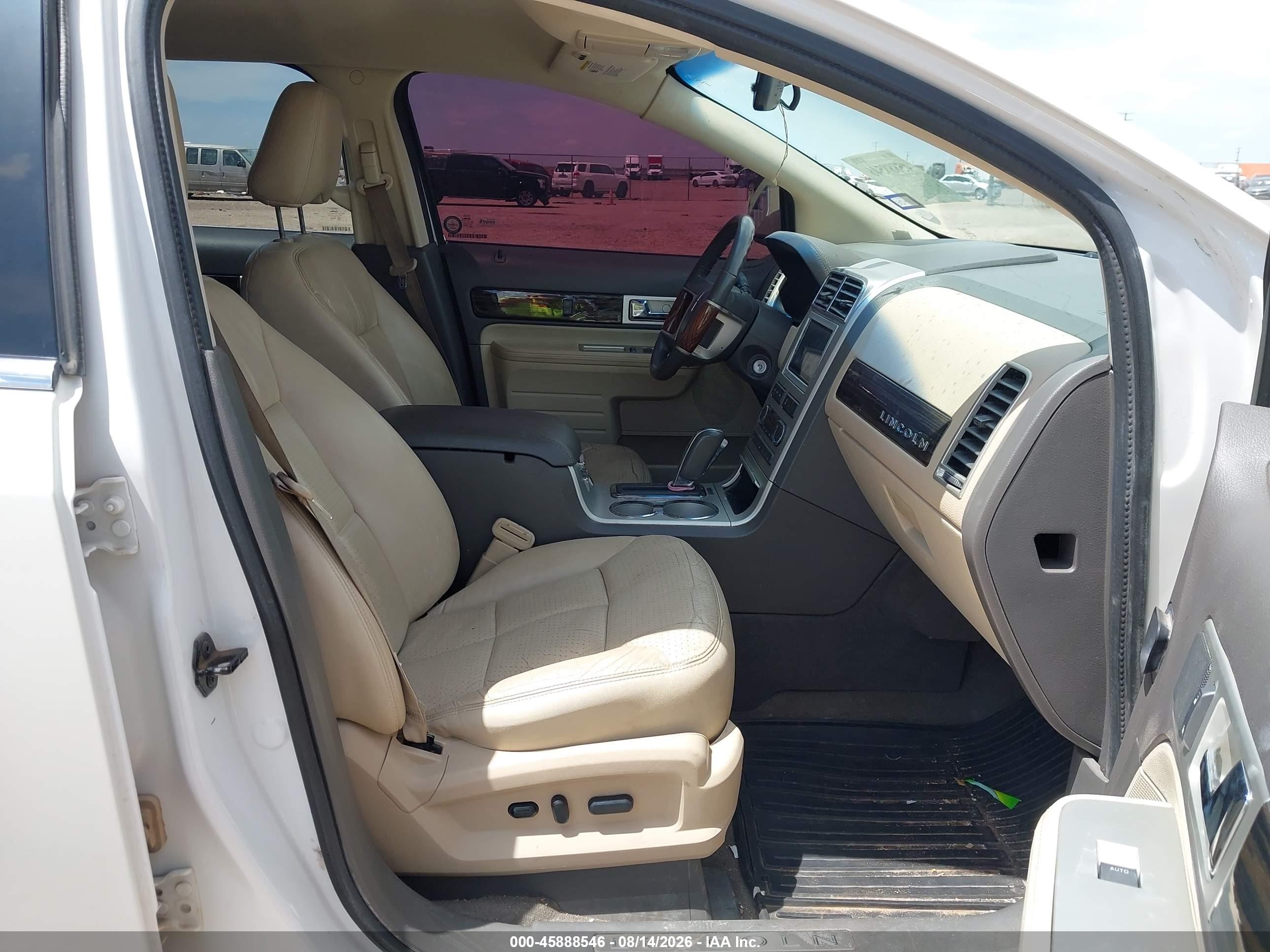 2010 Lincoln Mkx   Белый vin: 2LMDJ8JCXABJ28249