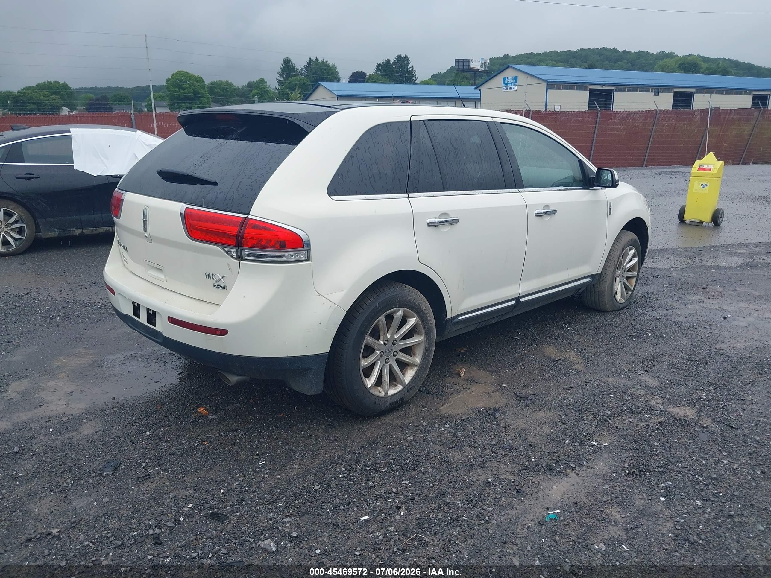 2012 Lincoln Mkx   White vin: 2LMDJ8JK0CBL08902
