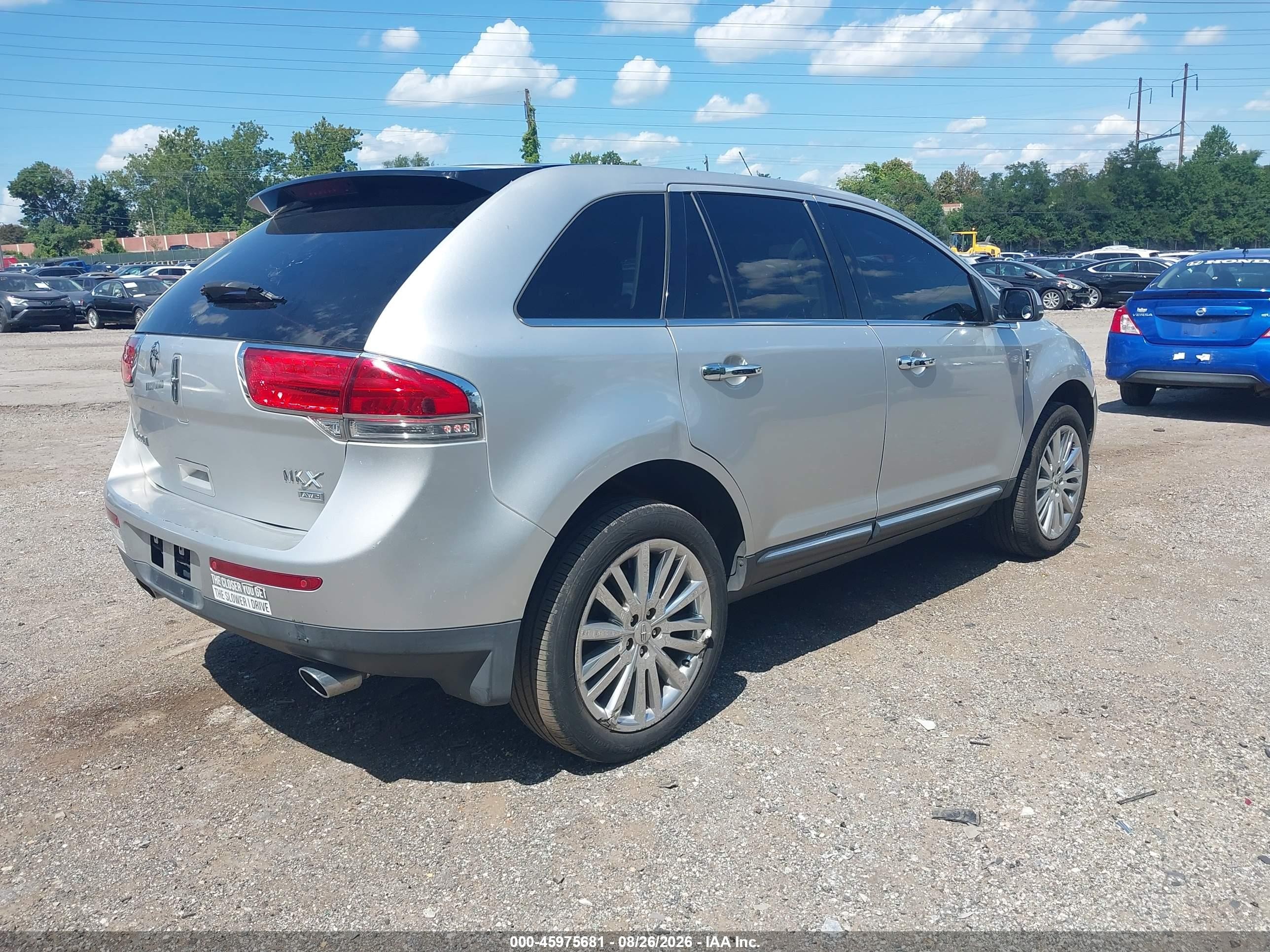 2012 Lincoln Mkx   Silver vin: 2LMDJ8JK0CBL16188