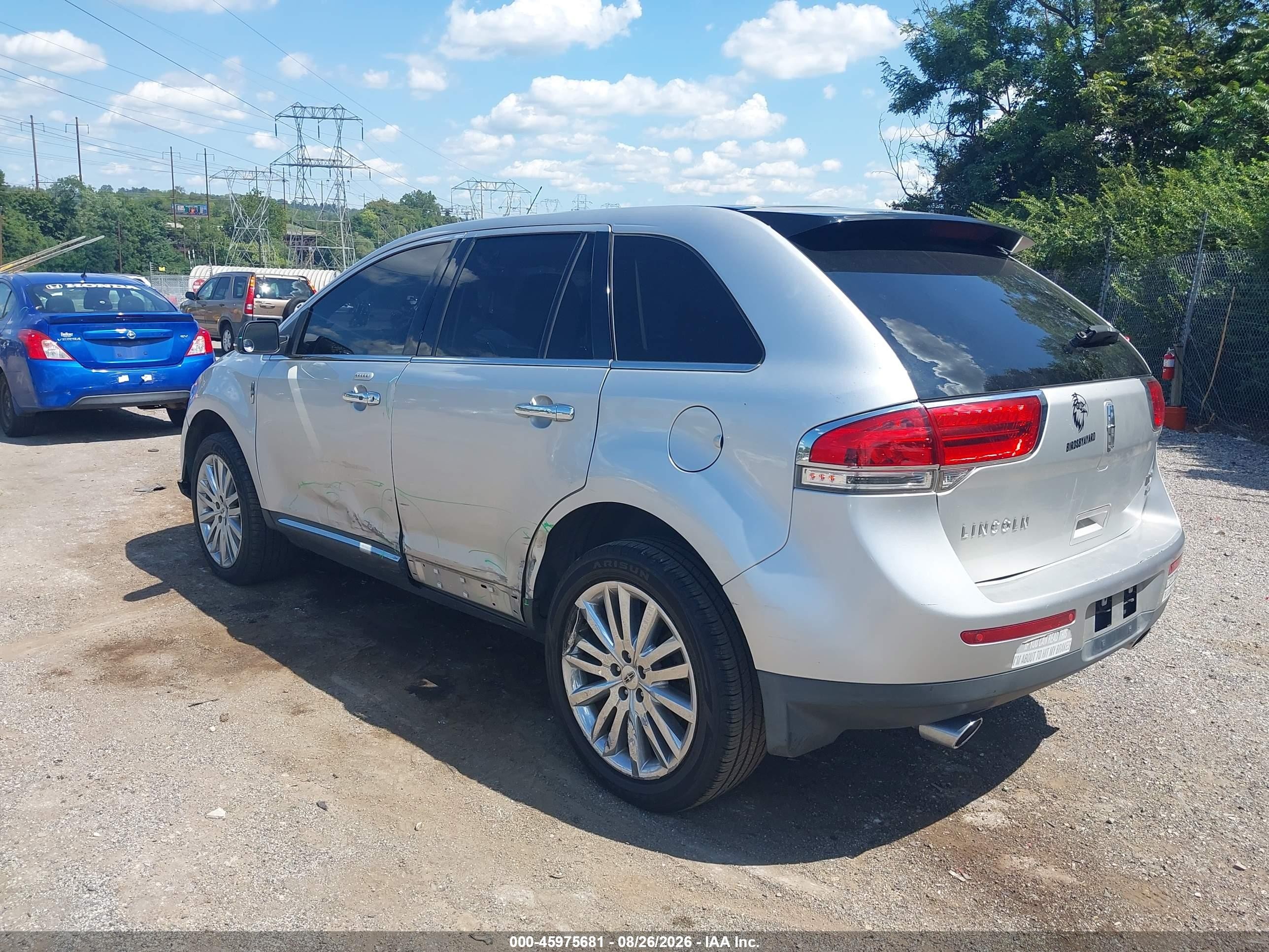2012 Lincoln Mkx   Silver vin: 2LMDJ8JK0CBL16188